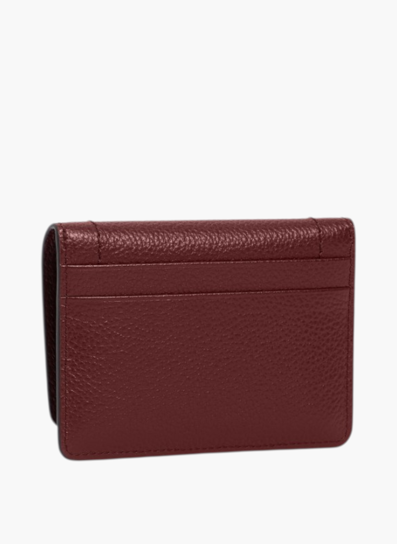 Petit porte cartes à rabat louison en cuir grainé LE TANNEUR Rouge