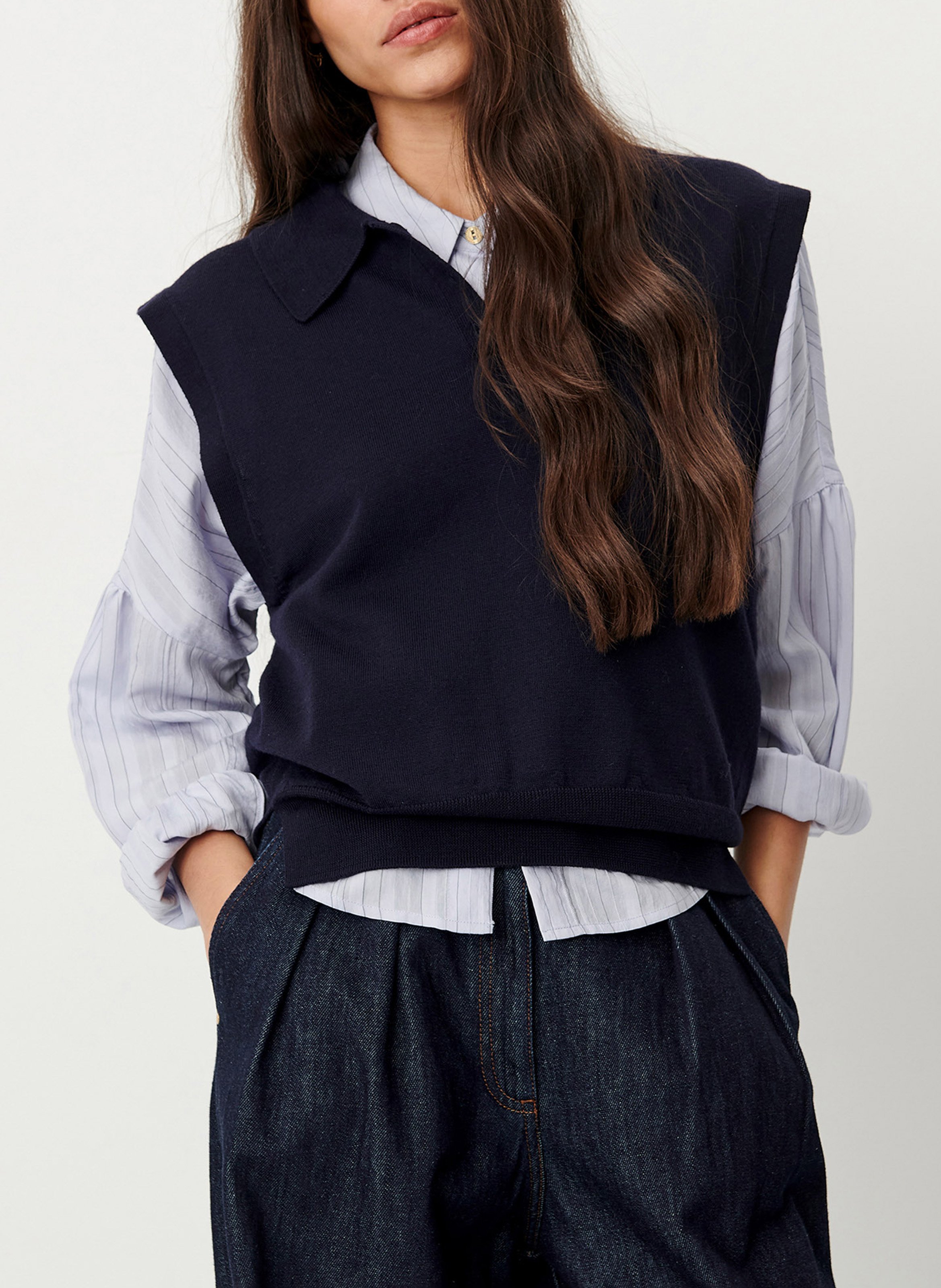 Pull oversize en laine mathy SESSUN Bleu
