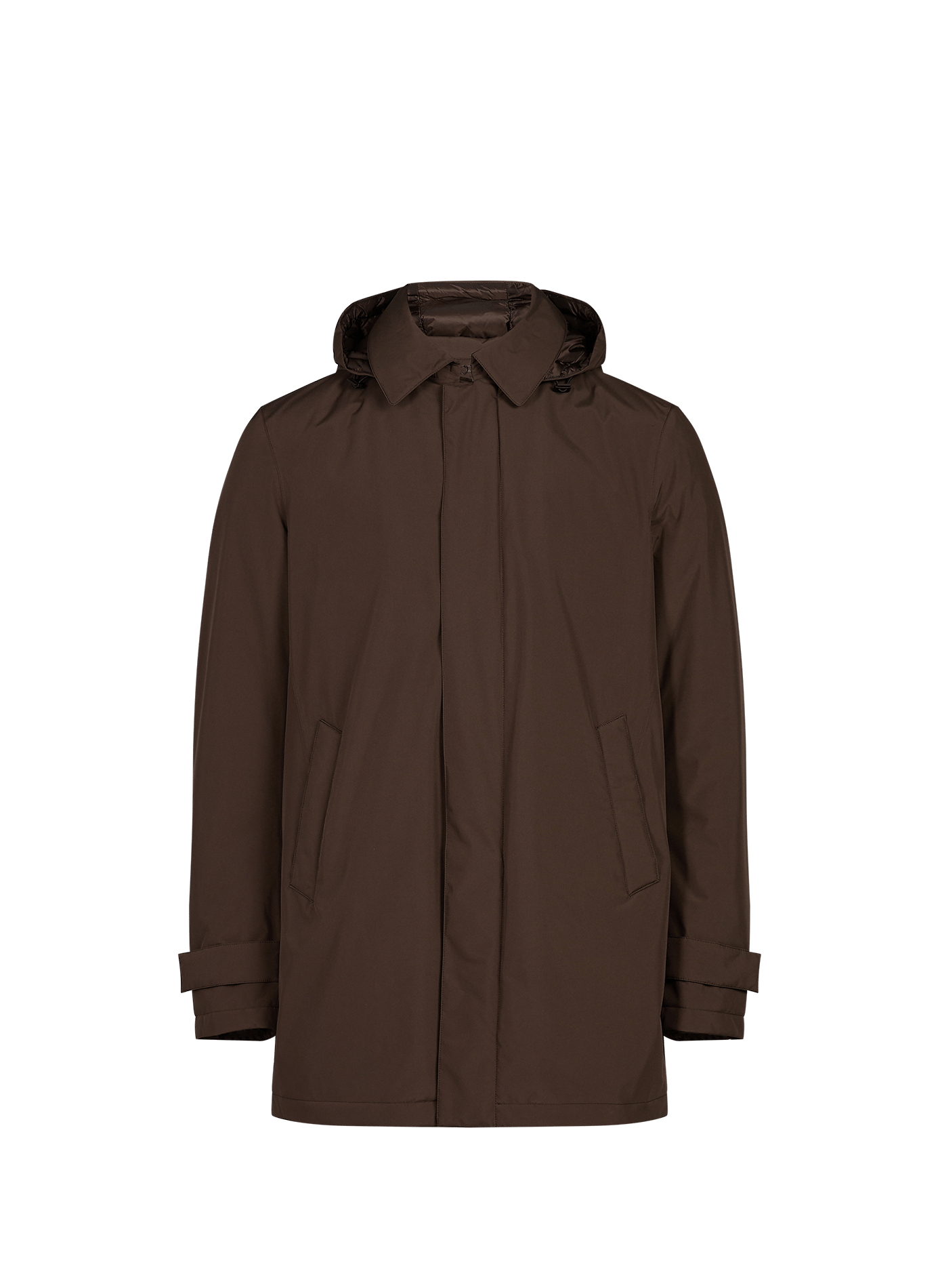 Straight hooded parka HERNO Brown