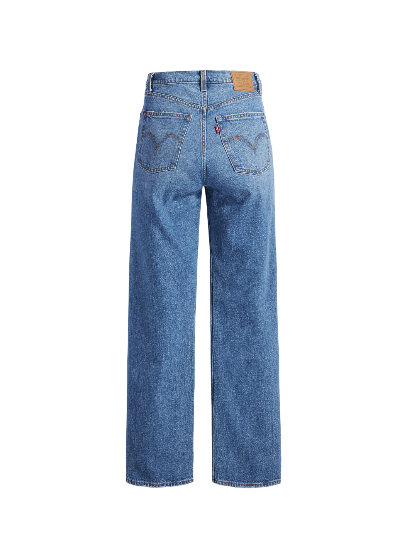 Jean Ribcage Full-length en coton mélangé LEVI'S Bleu