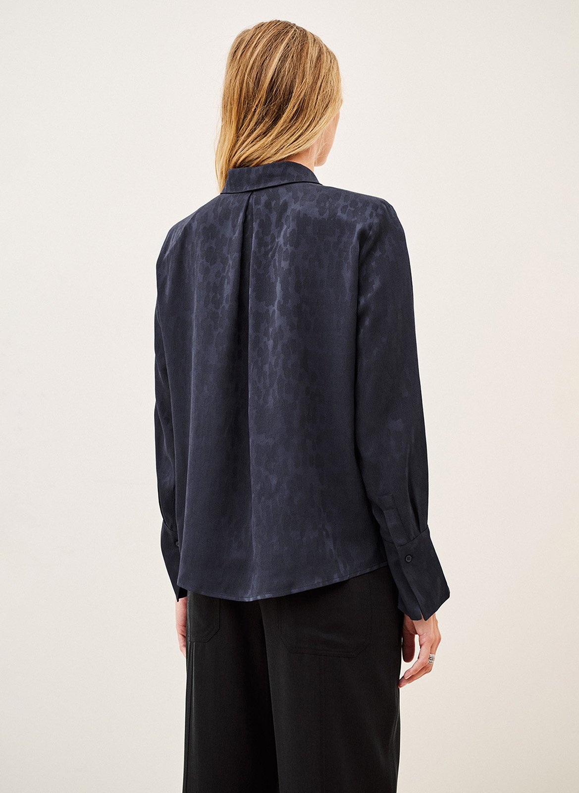 Chemise droite col classique imprimée hetsey BA&SH Bleu