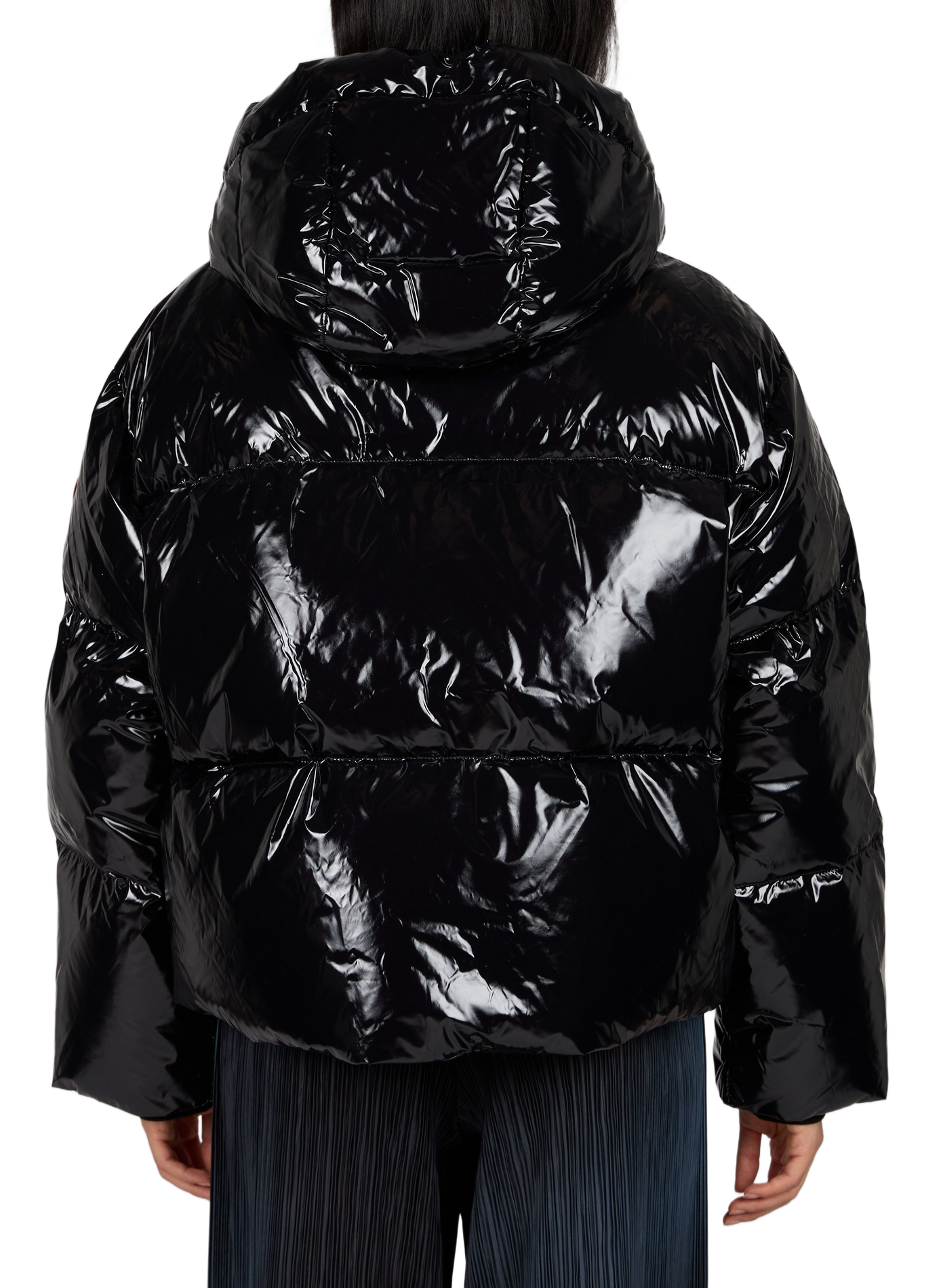 Shiny Lindsaybr trapeze puffer jacket GERTRUDE Black