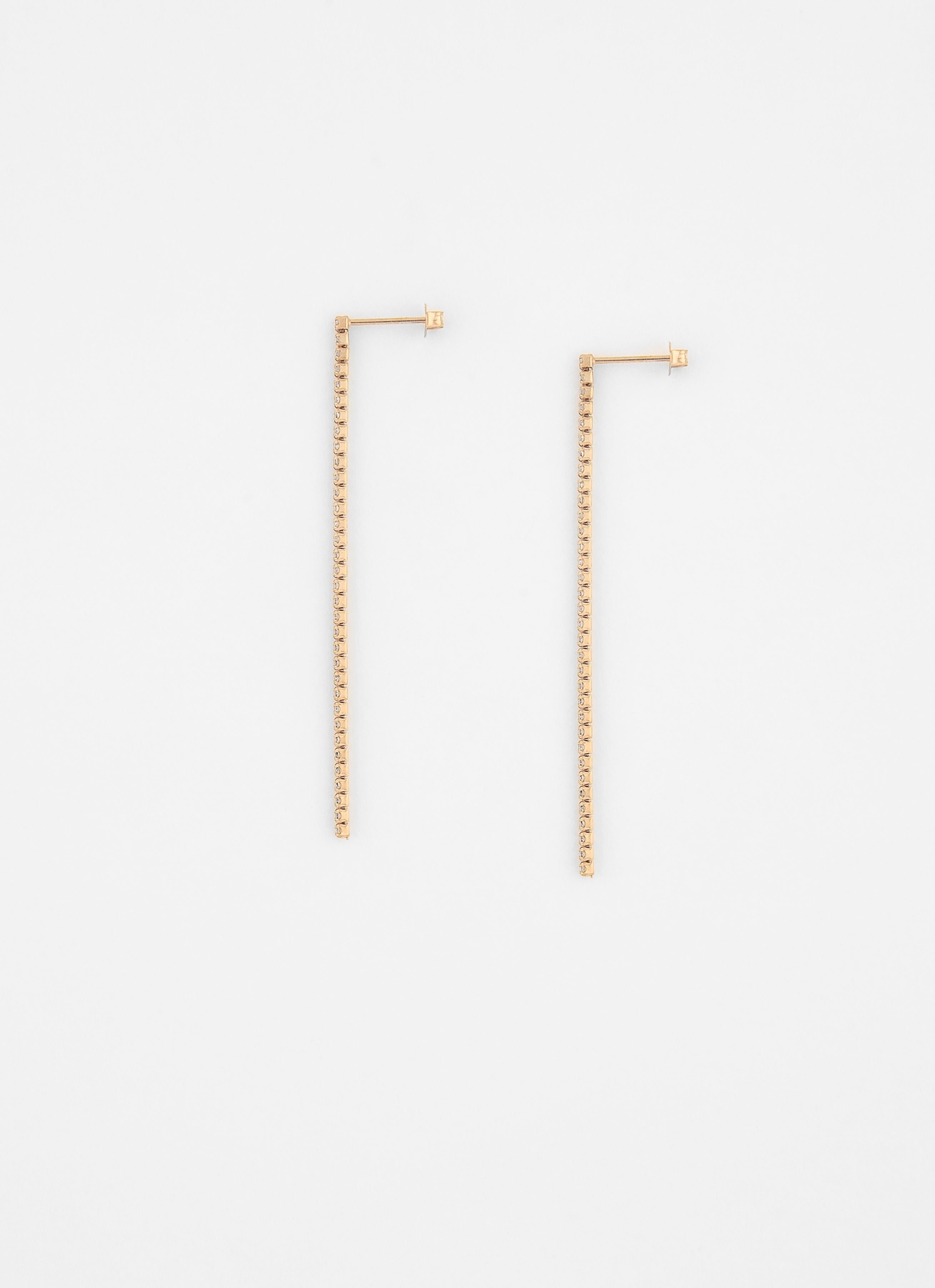 Boucles d'oreille river argent 925 plaqué or ANNA SOTTILOTTA Doré