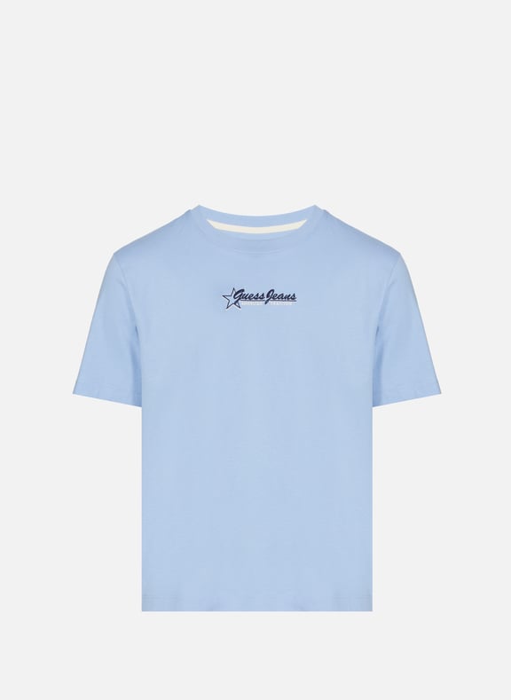 Oversized t-shirt with embroidered inscription Blue by GUESS GUESS Oversized t-shirt with embroidered inscription Blue