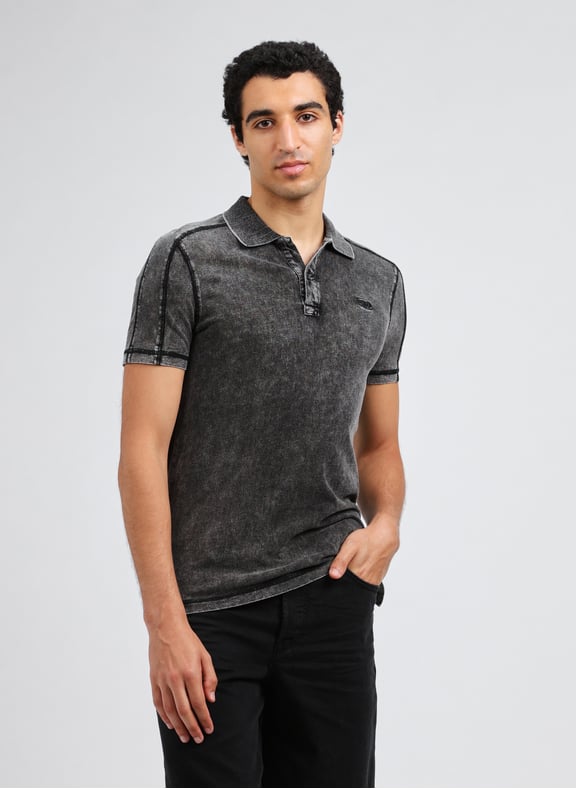 Cotton polo shirt Grey by DIESEL DIESEL Cotton polo shirt Grey