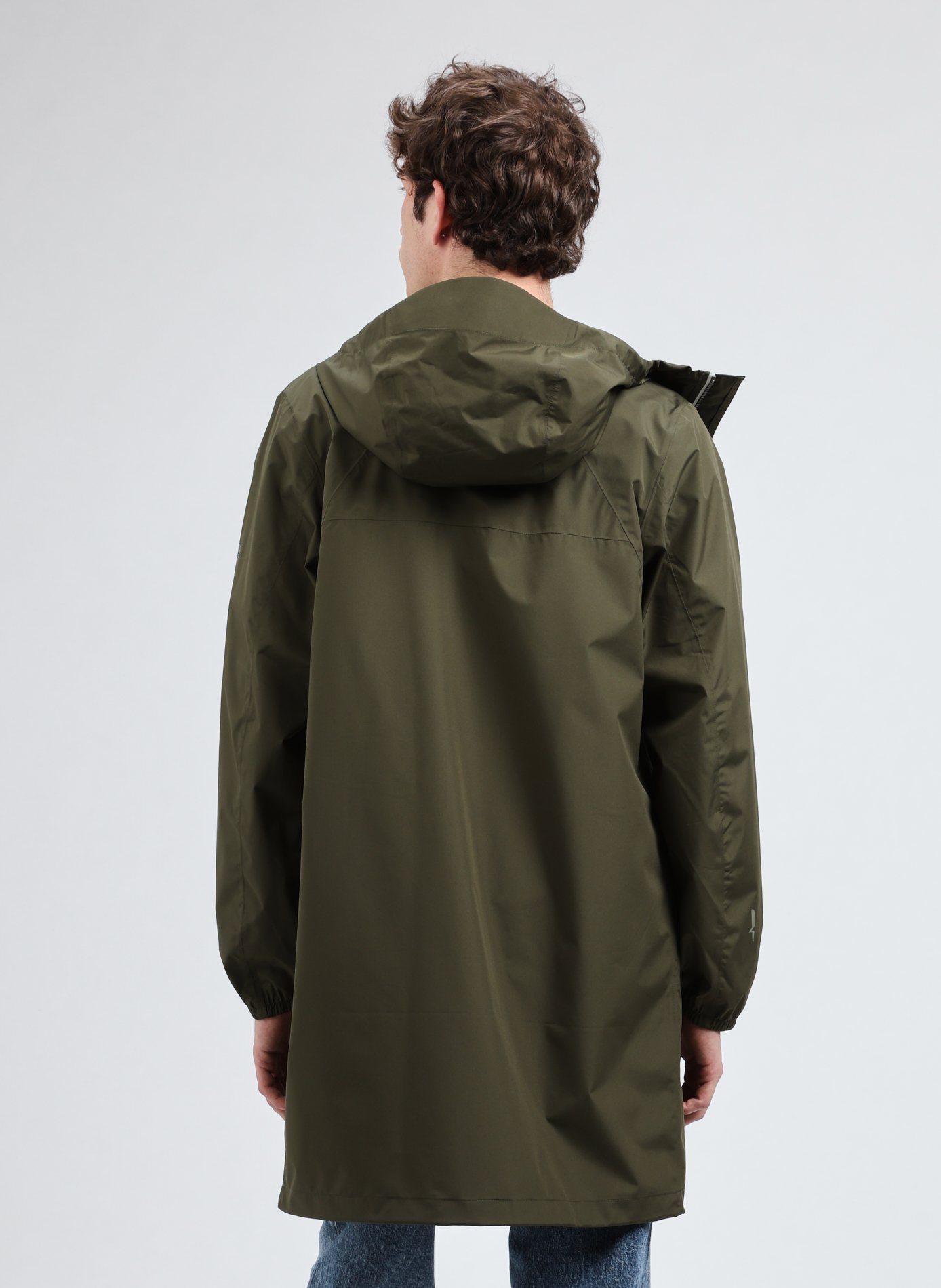 Long and foldable raincoat AIGLE Green