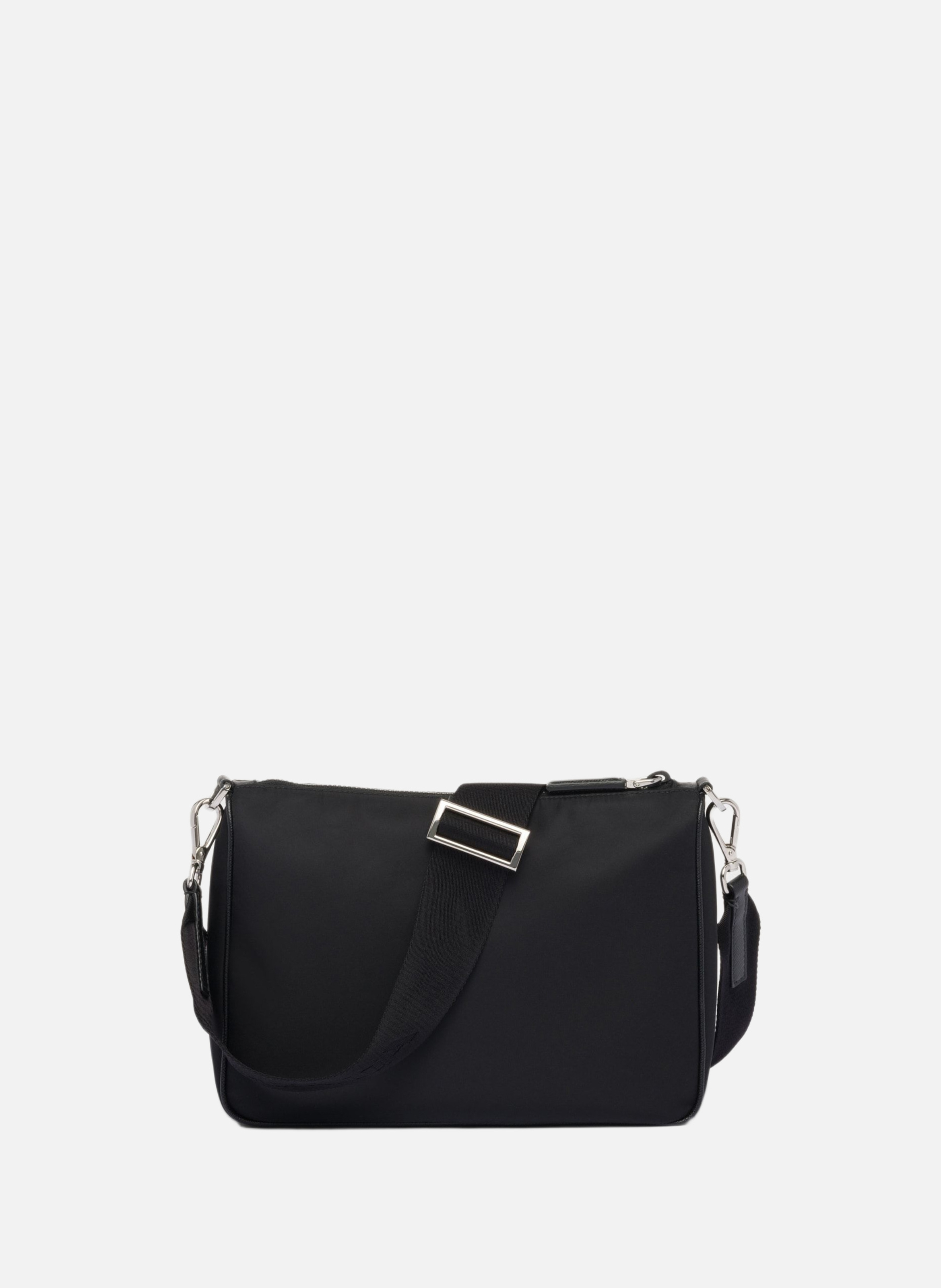 Sac porté épaule en re-nylon et cuir saffiano PRADA Noir