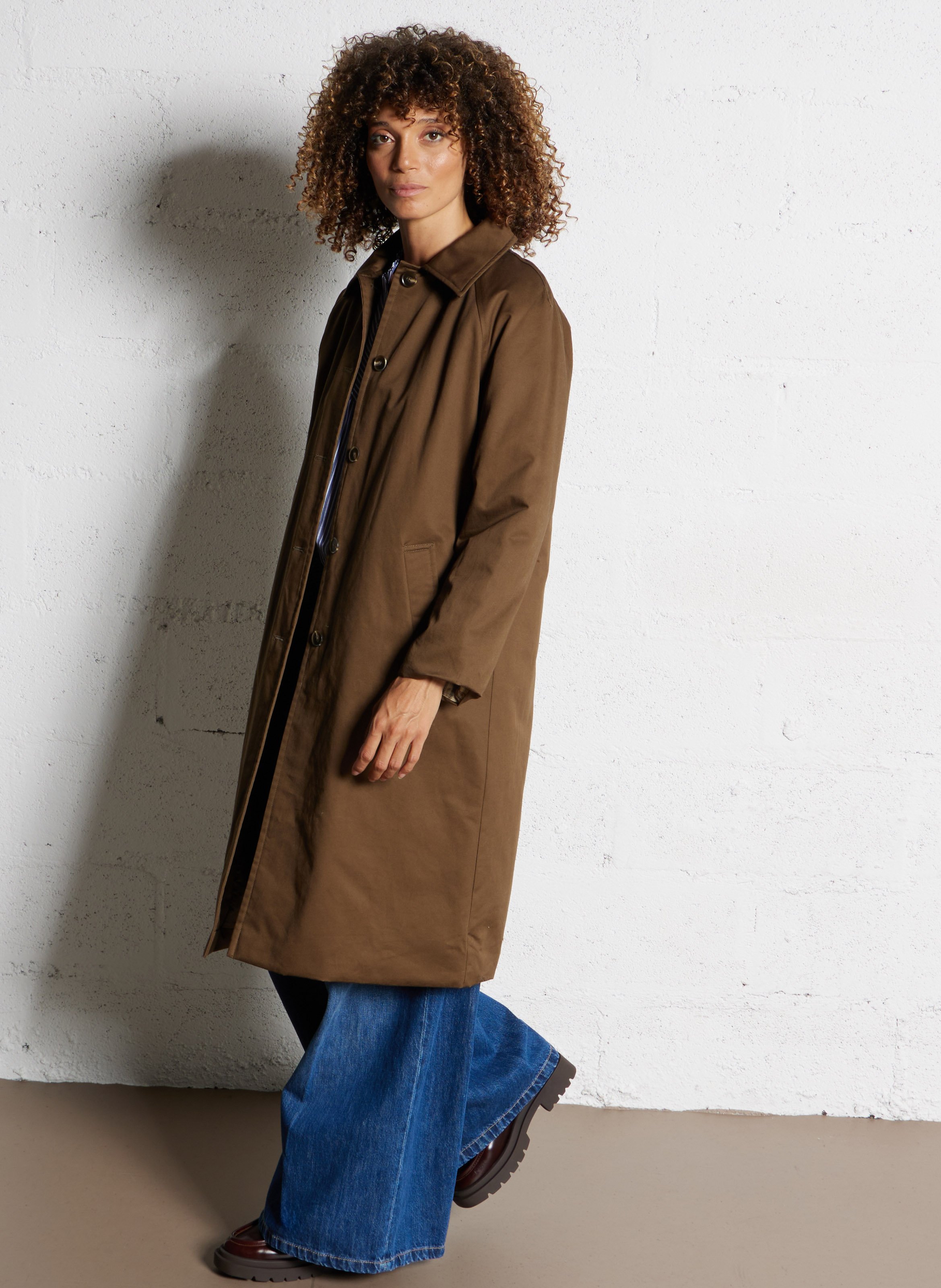 Parka col classique en coton driss MAISON 123 Kaki