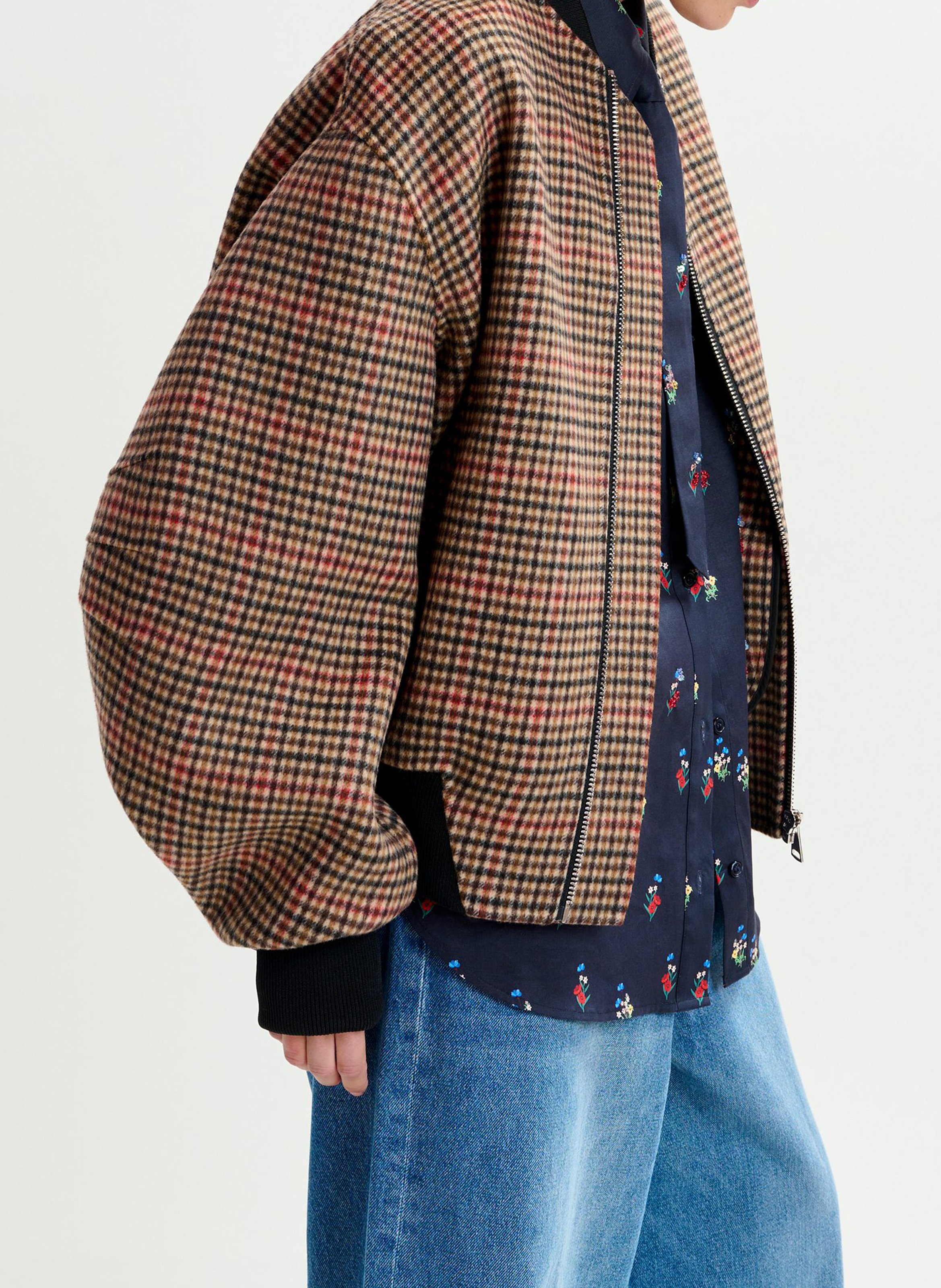 Blouson col teddy en laine Iti ESSENTIEL ANTWERP Marron