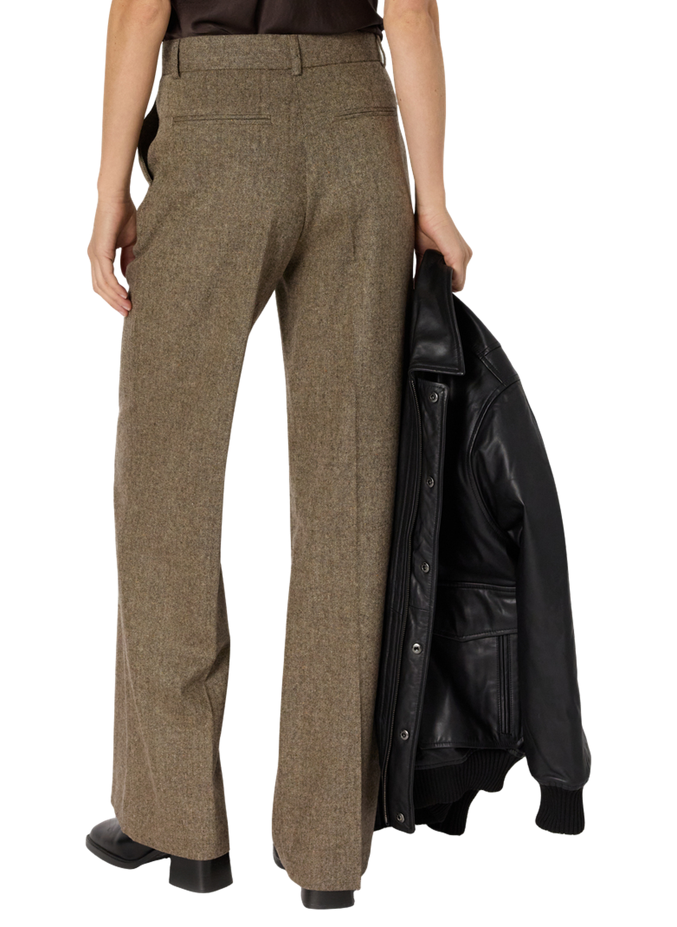 Pantalon flare chiné - coralie GERARD DAREL Marron