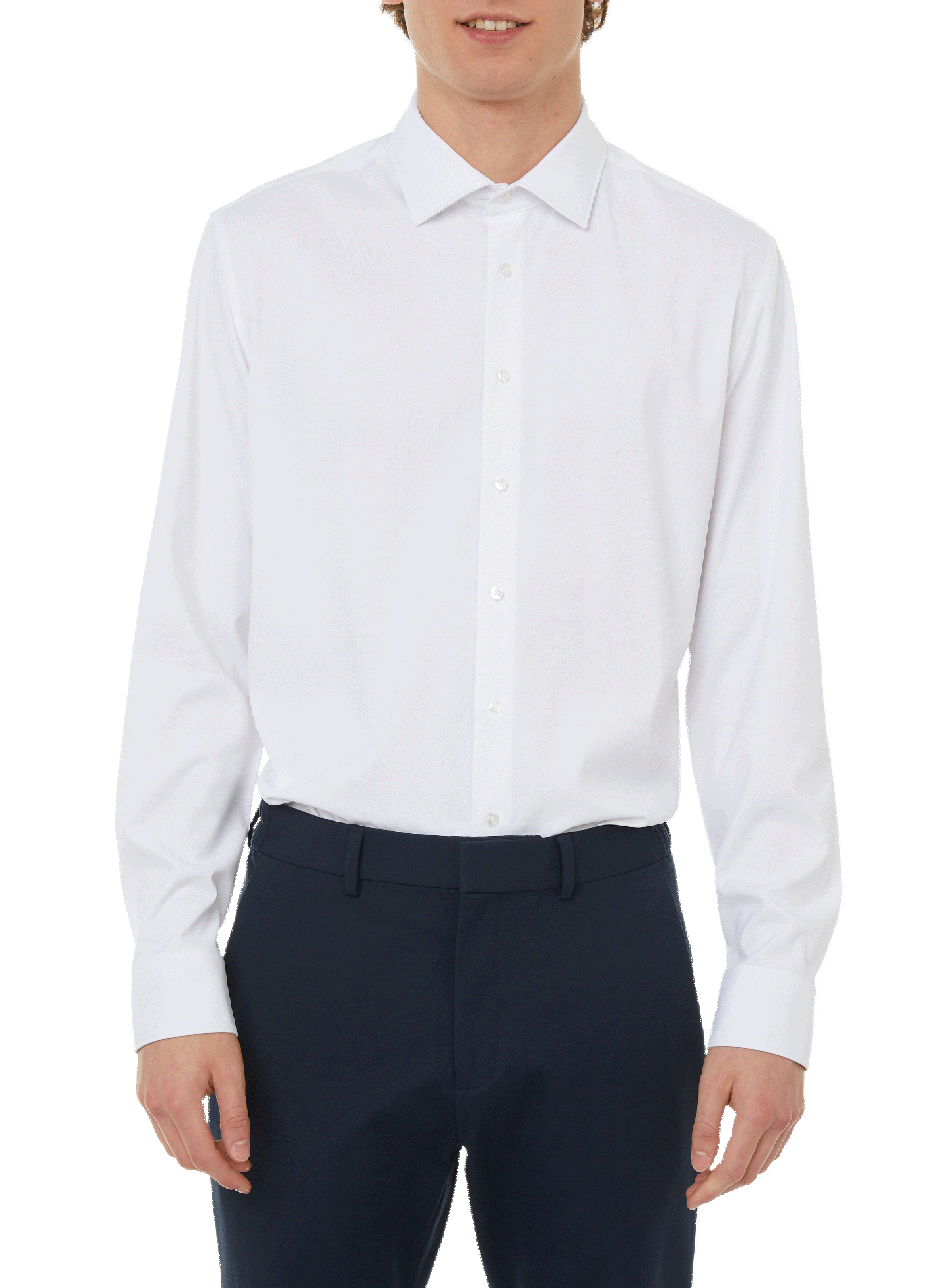 SEIDENSTICKER Chemise slim unie stretch Blanc