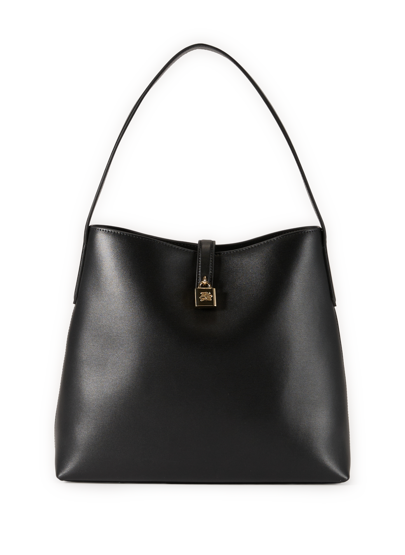 Leather shoulder bag KARL LAGERFELD Black