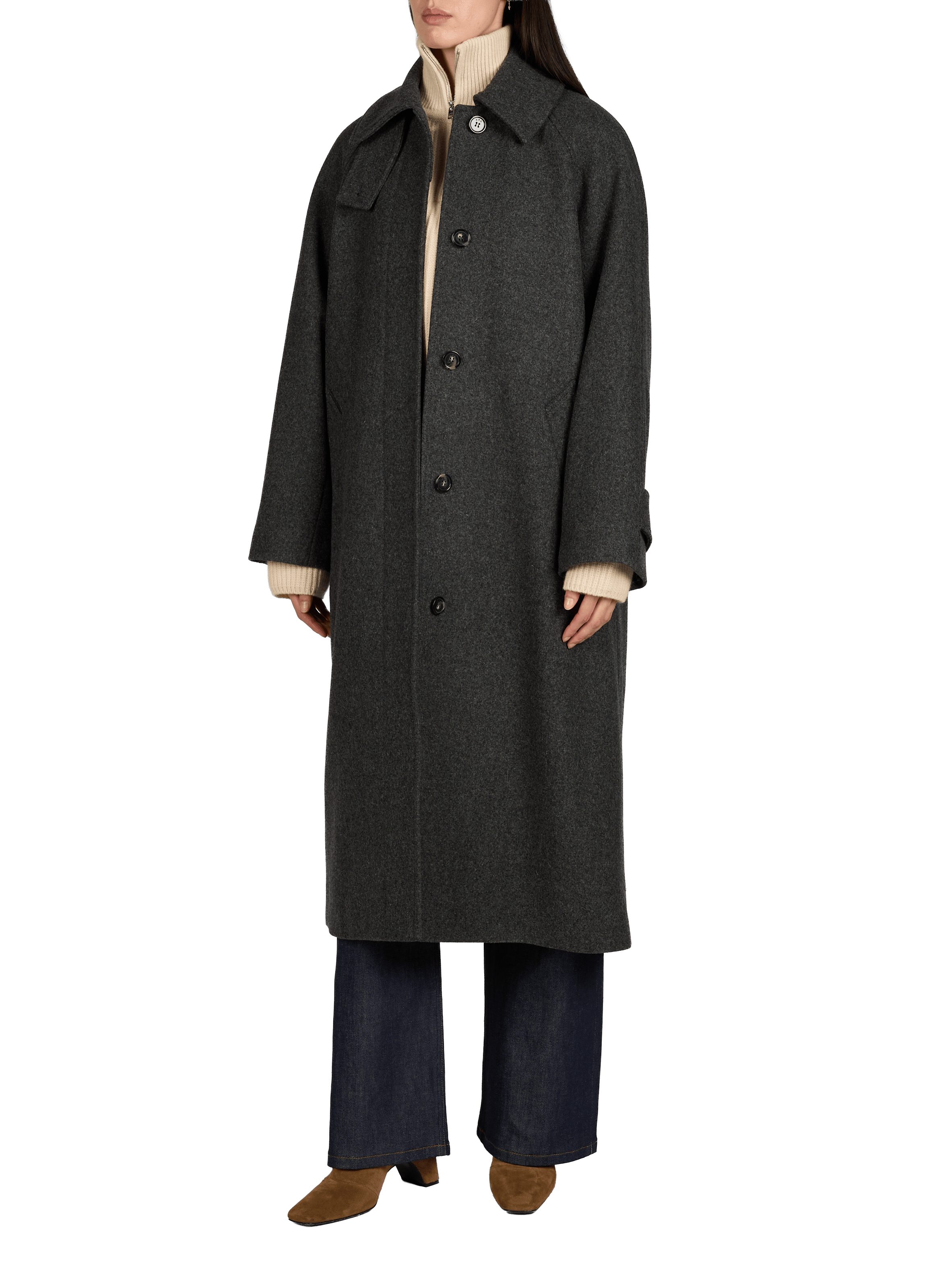 Mid-length wool coat A.P.C. Grey