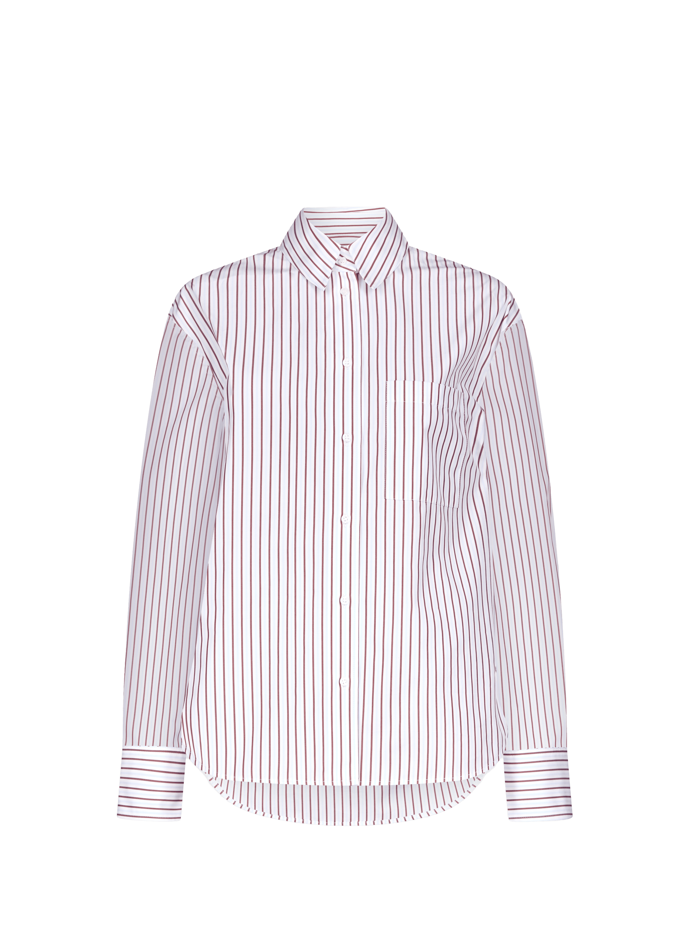 Straight striped cotton shirt LOULOU DE SAISON Red