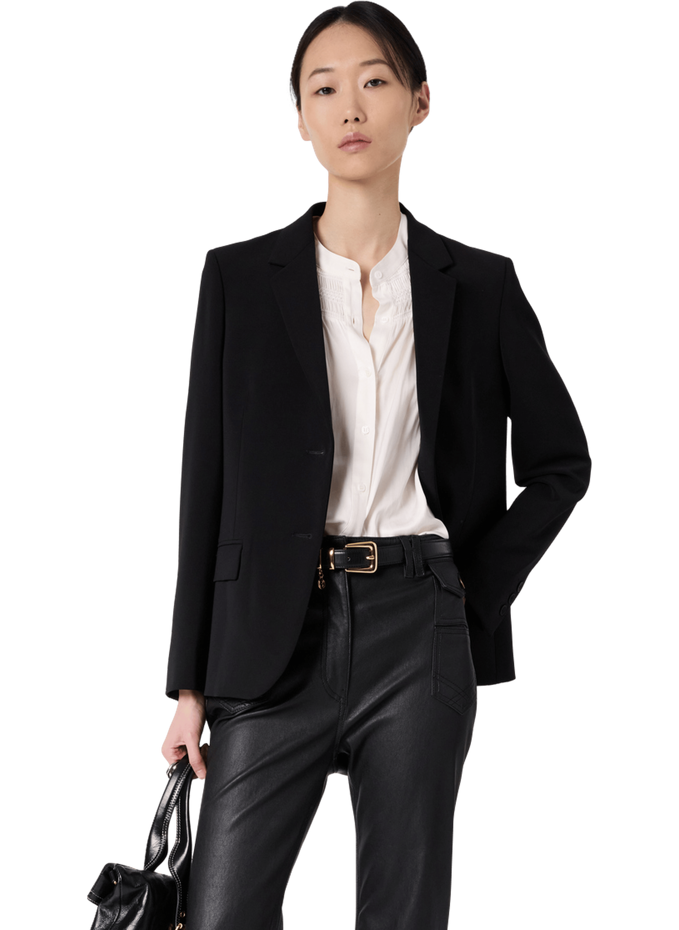 Chemise en satin à smocks - catrine GERARD DAREL Beige