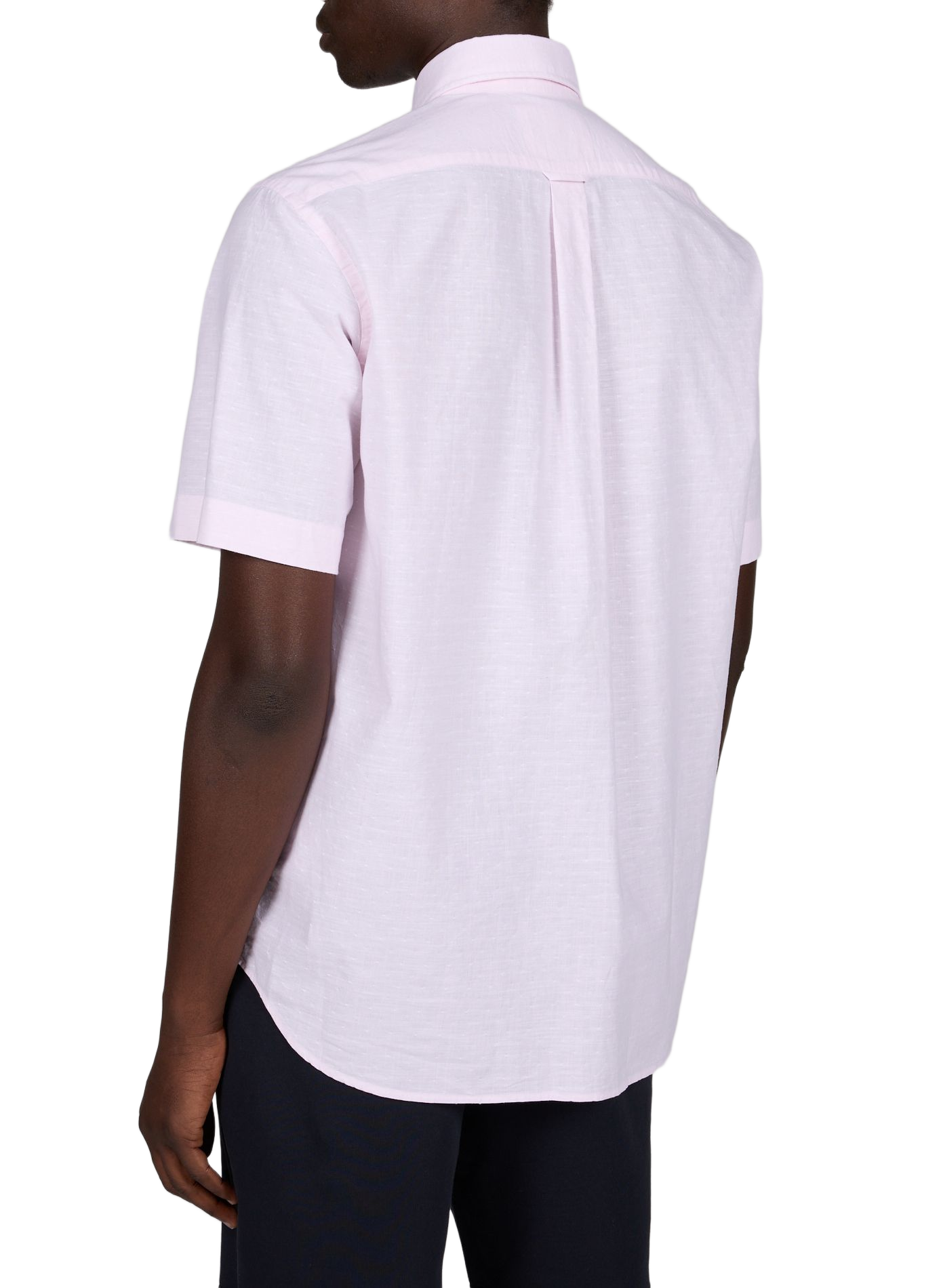 Chemise col américain à manches courtes EDEN PARK Rose