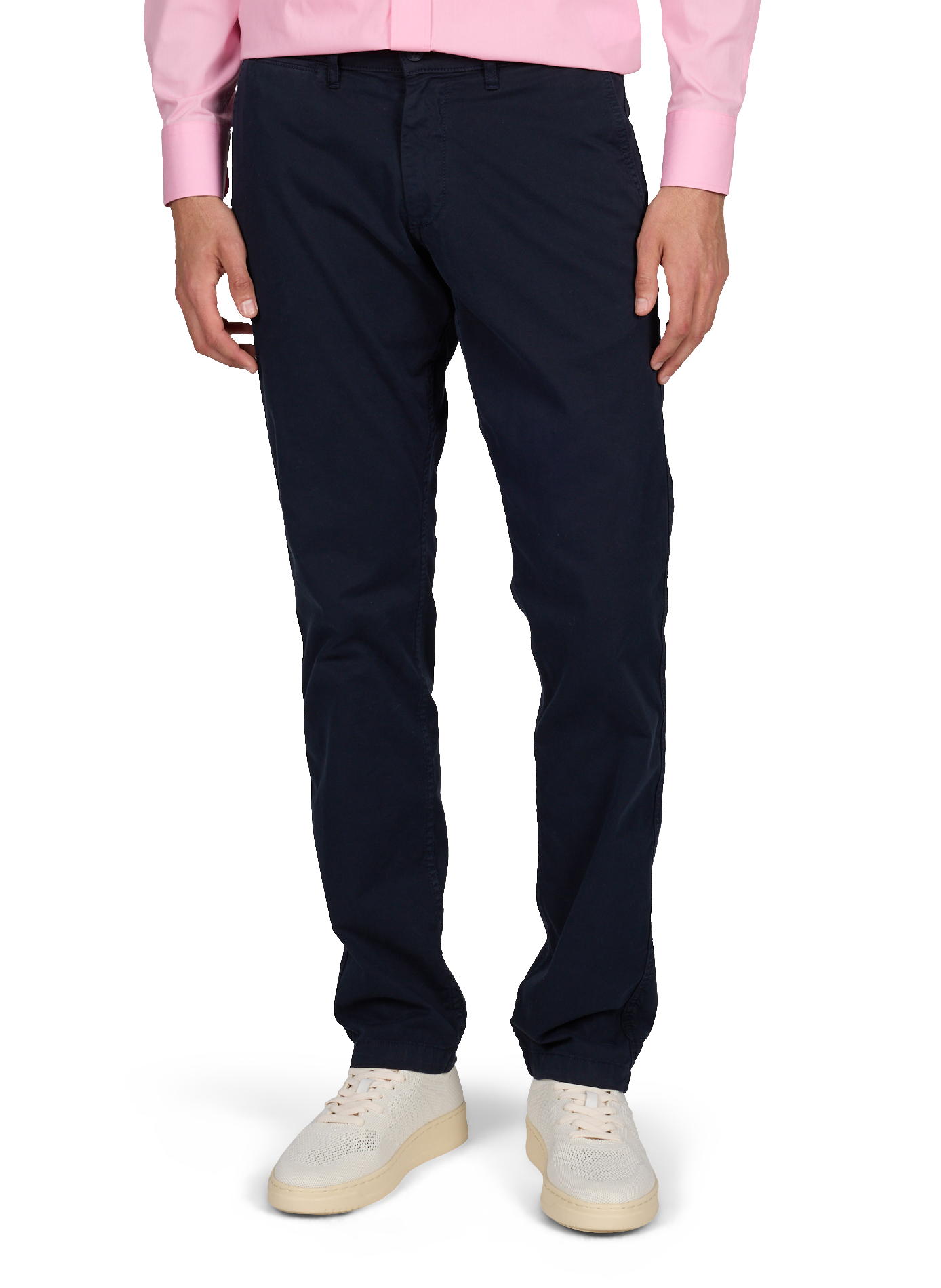 Pantalon droit chino uni EDEN PARK Bleu