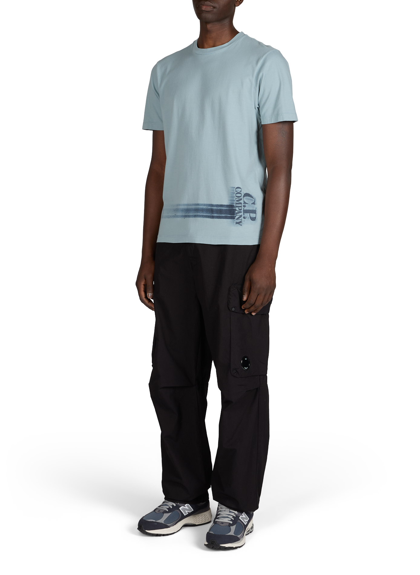 Bedrukt katoenen T-shirt CP COMPANY Blauw