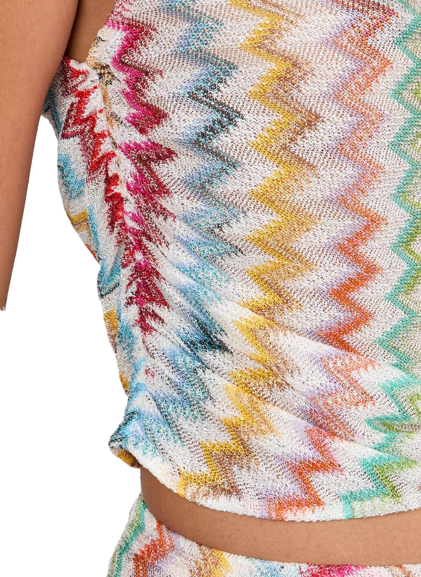 Top in shiny knit with zigzag pattern MISSONI Multicolour