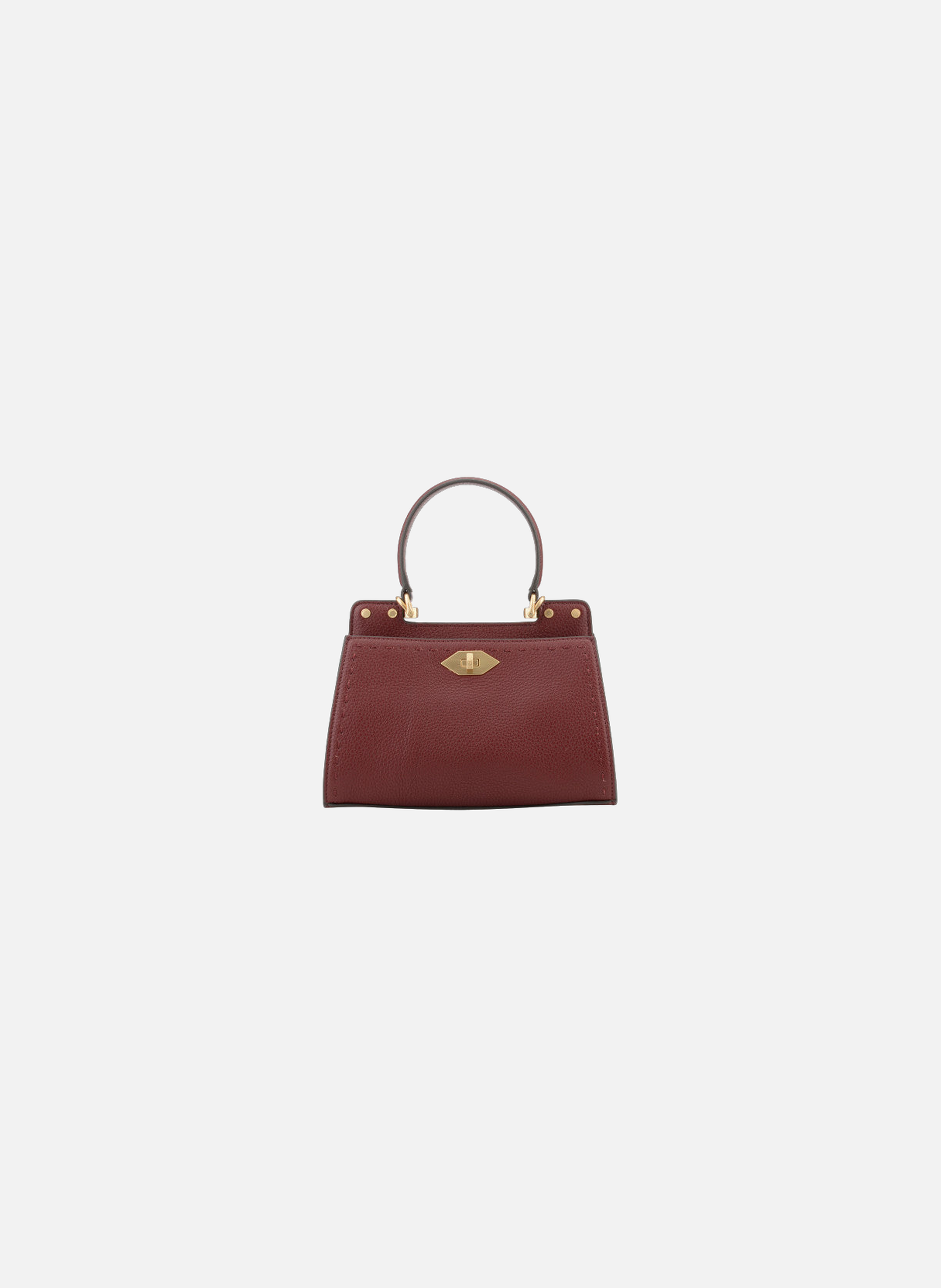 Trianon | sac à main pm en cuir de vachette POURCHET Rouge