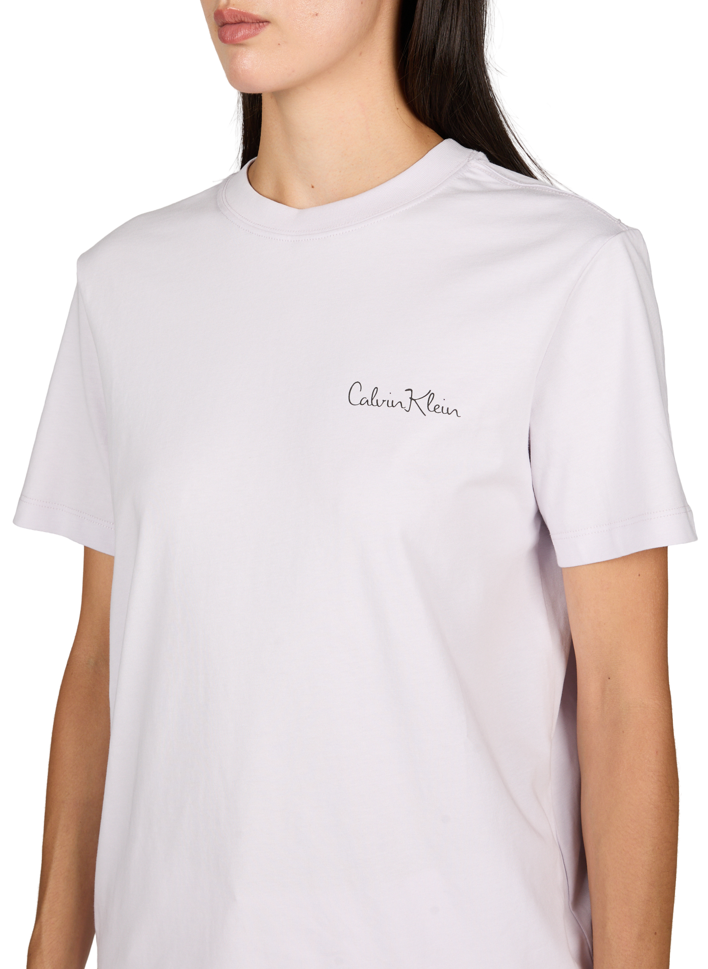 Plain cotton t-shirt CALVIN KLEIN Purple