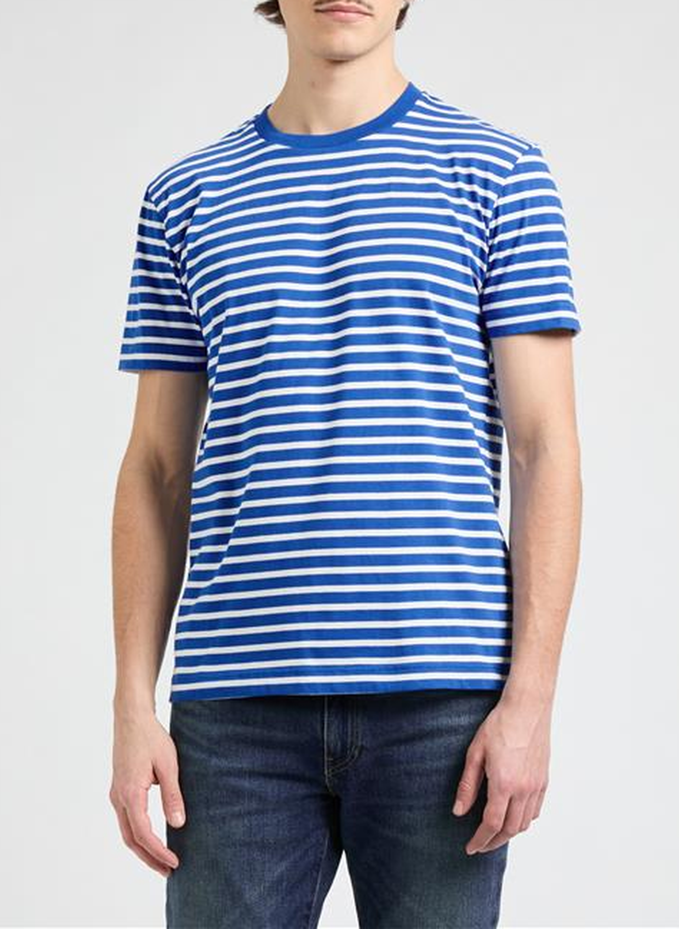 T-shirt à rayures AU PRINTEMPS PARIS Bleu
