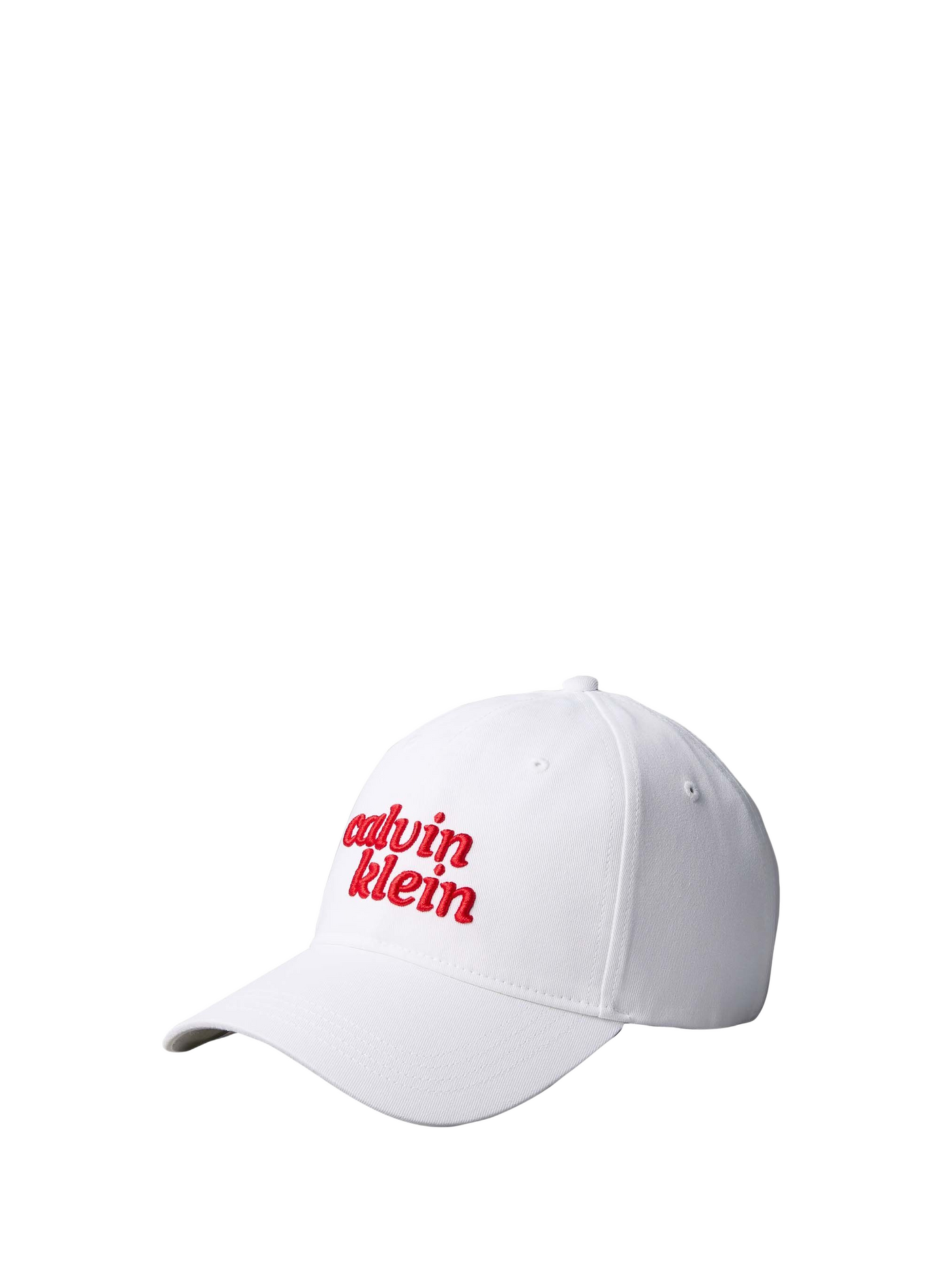 Gorra con logo bordado en algodón CALVIN KLEIN Blanco
