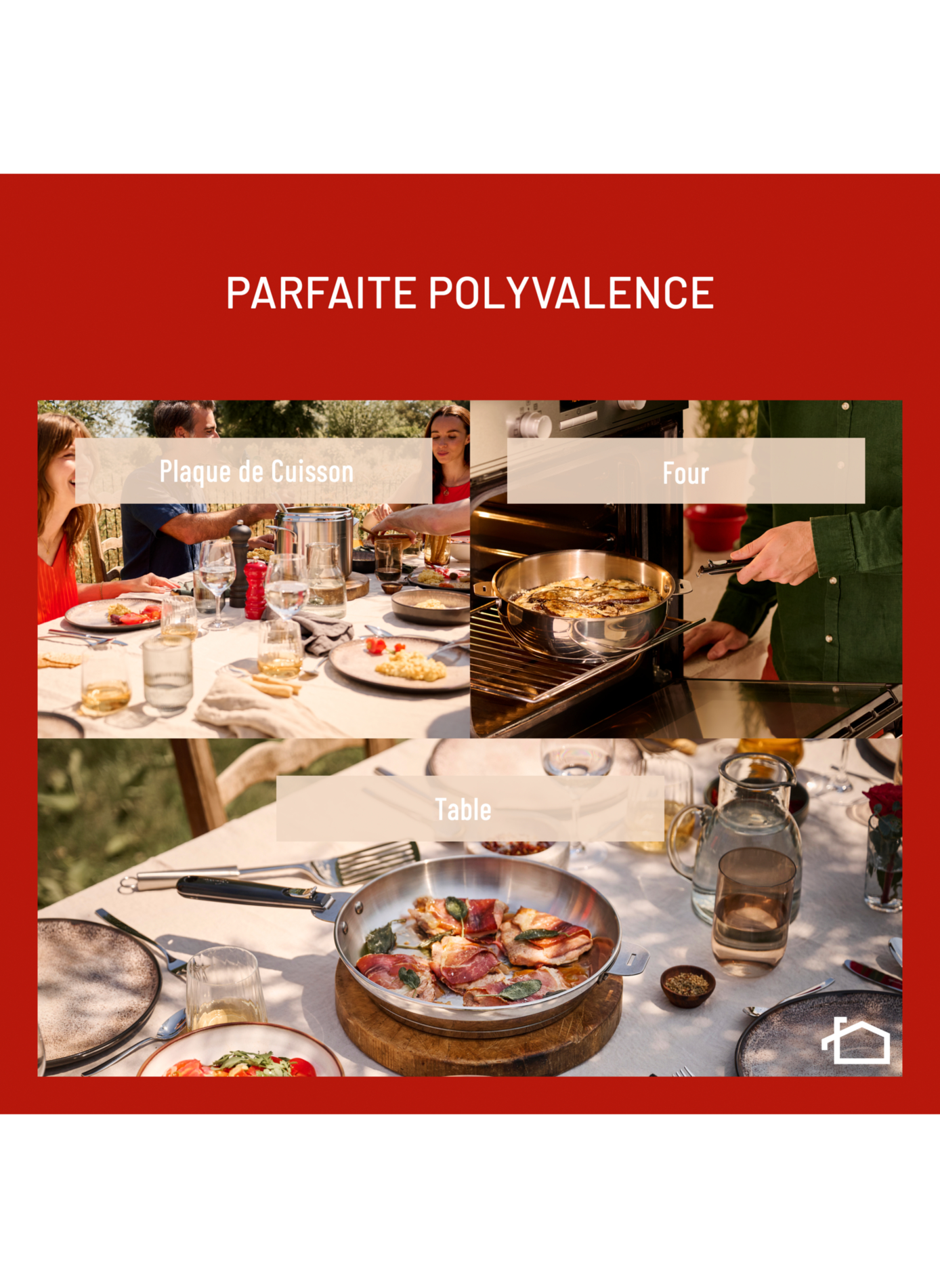 Platzsparende Edelstahlpfanne LAGOSTINA Silber