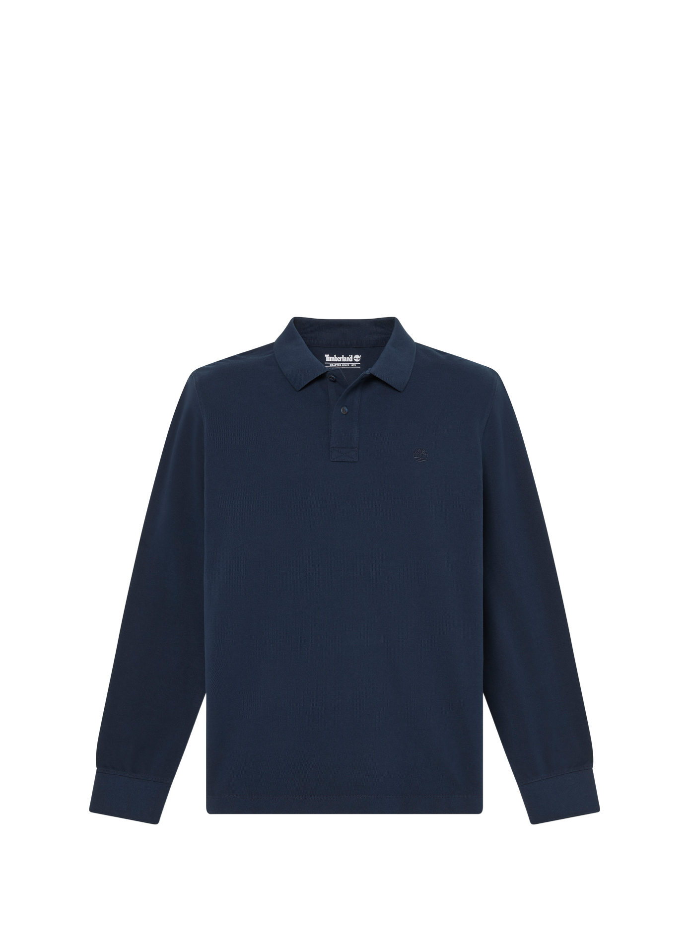 Straight fit long-sleeve cotton polo TIMBERLAND Blue