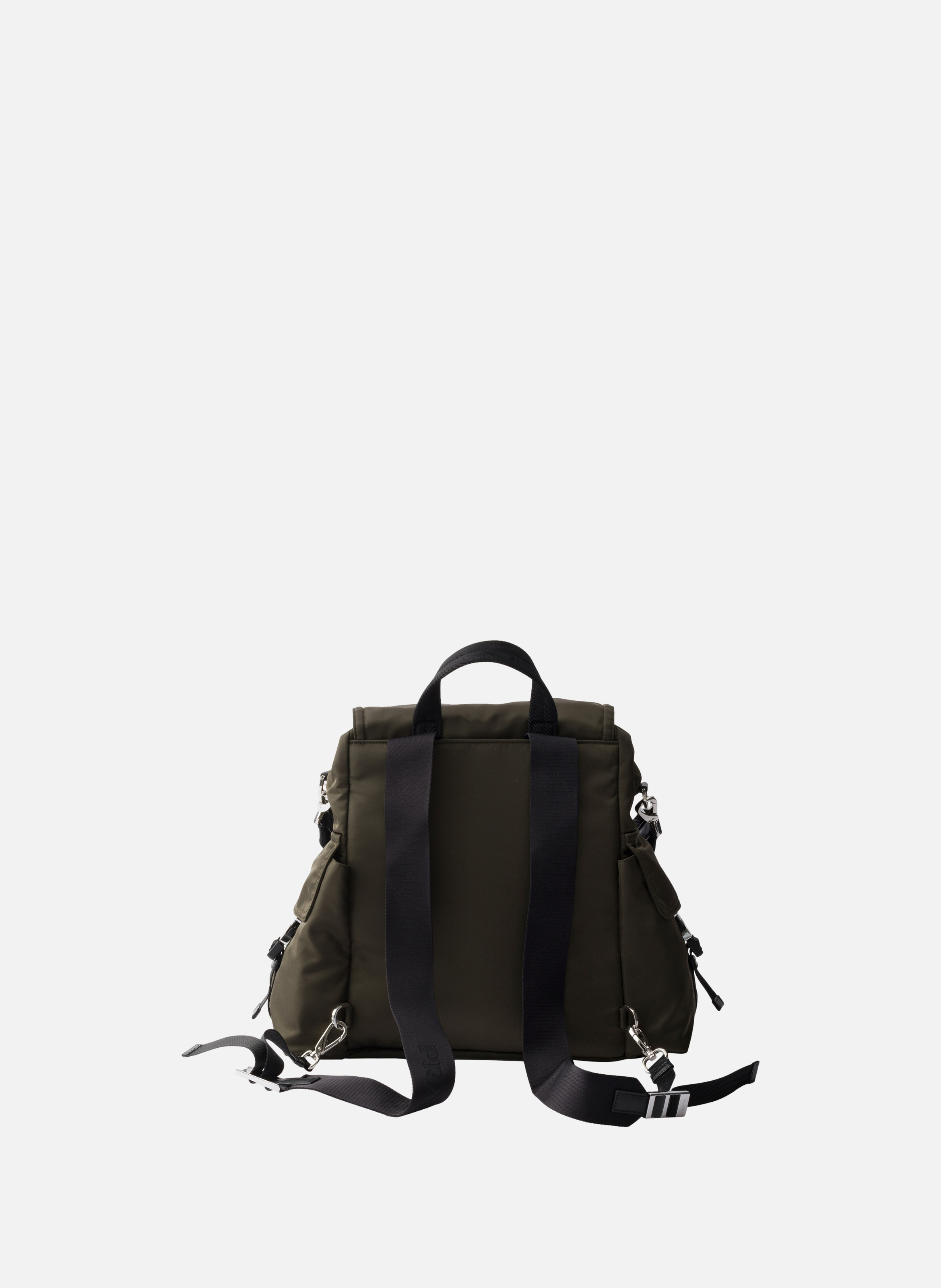 Sac à dos prada explore en re-nylon et cuir PRADA Vert