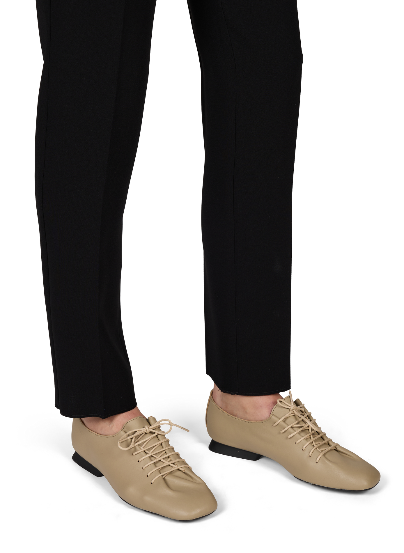 Leather lace-up derby shoes CAMPER Beige