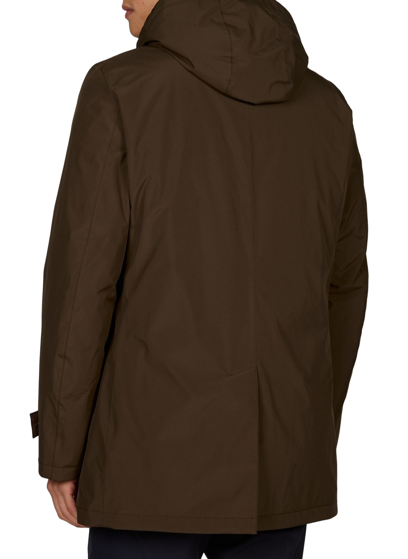 Straight hooded parka HERNO Brown