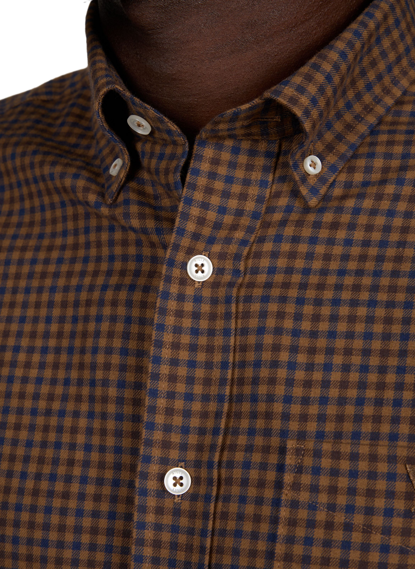 Chemise droite en coton  AIGLE Marron