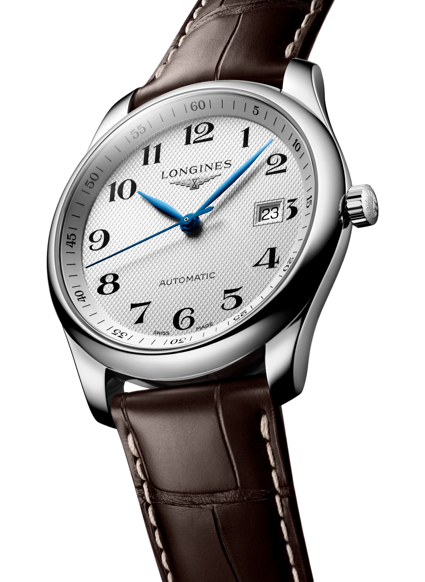 Montre automatique The Longines Master Collection en cuir LONGINES Blanc