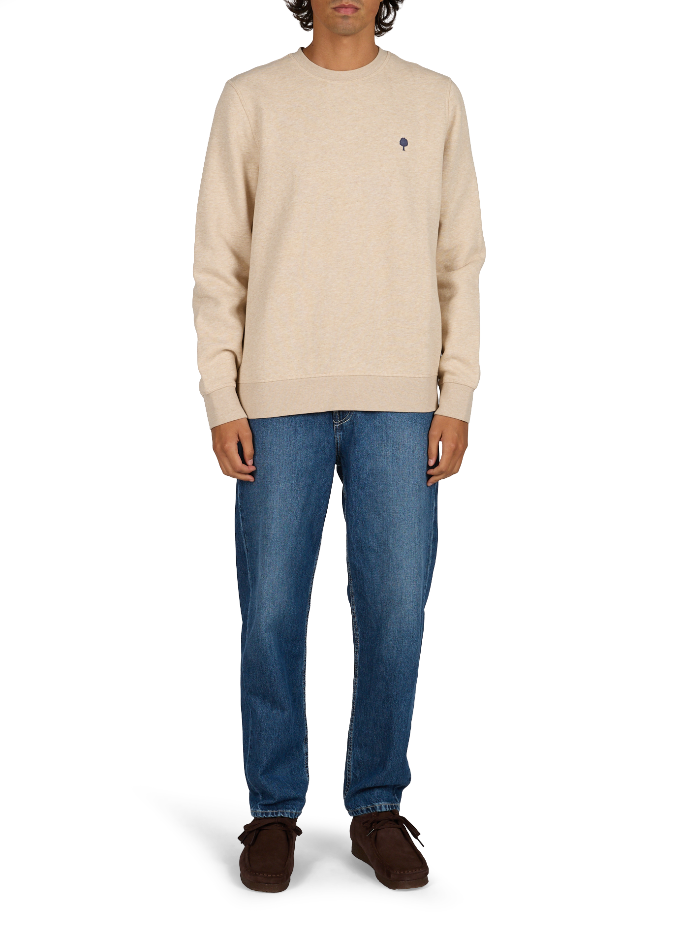 Straight cotton-blend sweatshirt FAGUO Beige