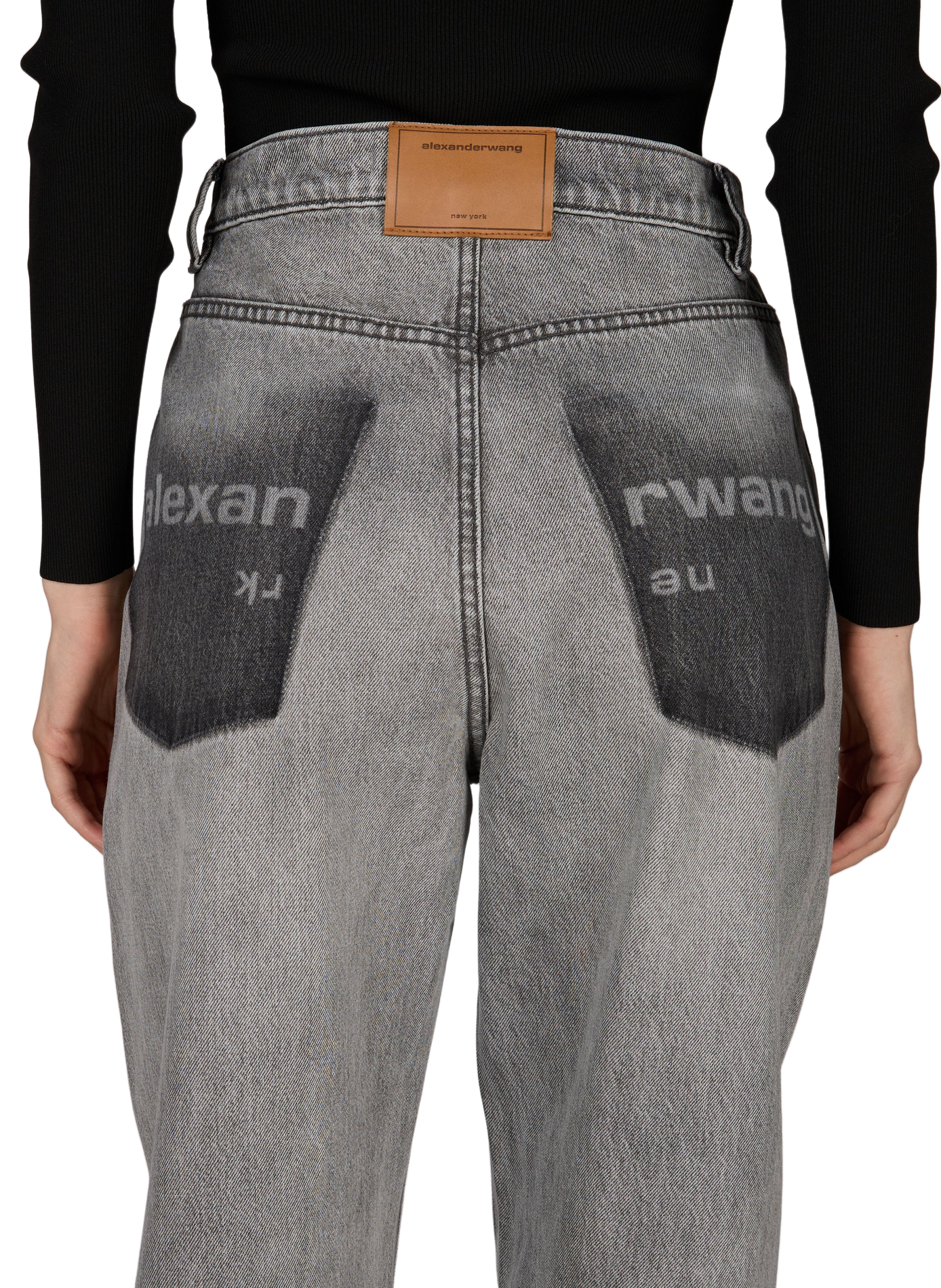 Jean large en coton ALEXANDER WANG Gris