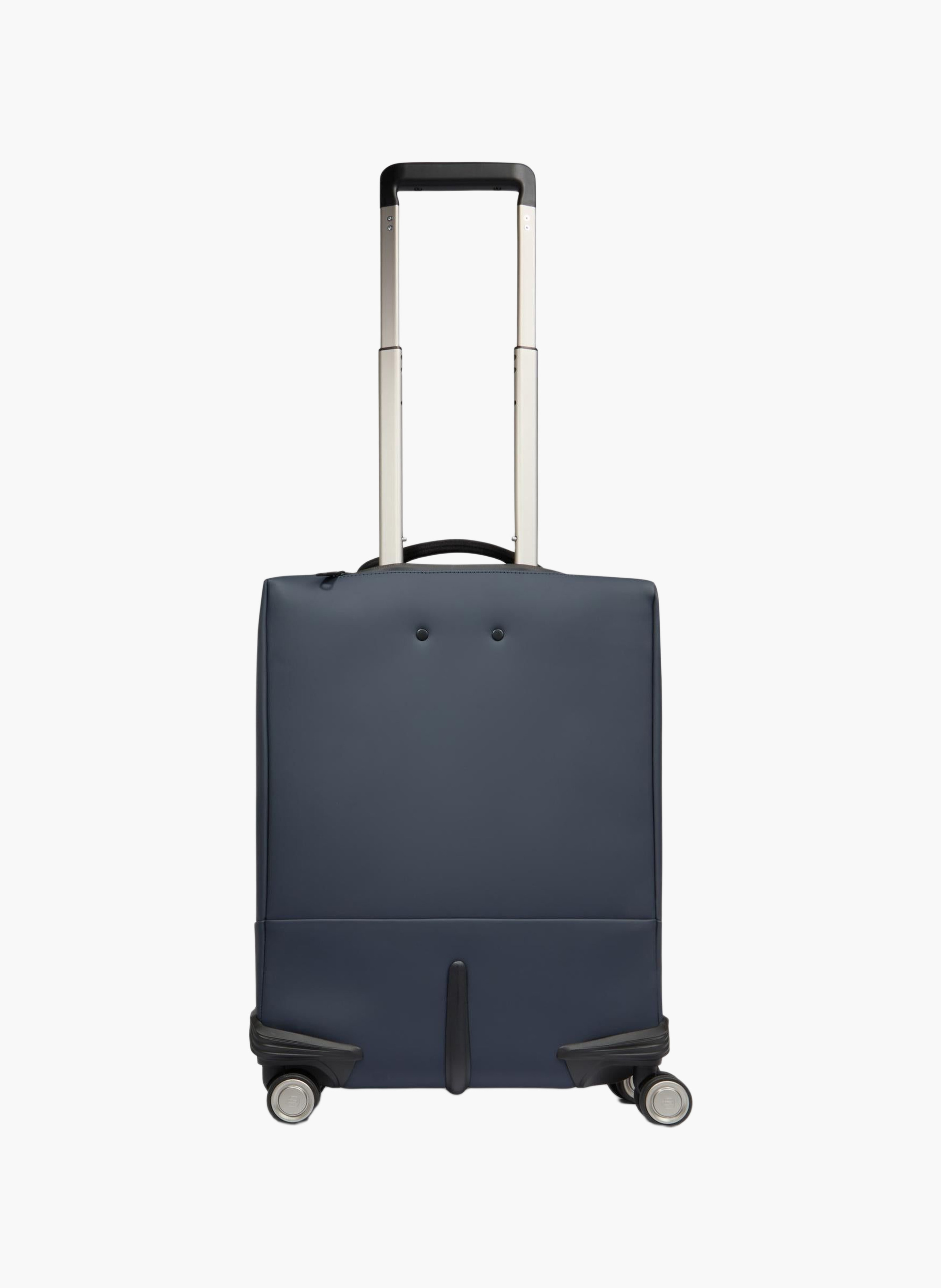 Slim 4-wheel water-resistant cabin suitcase PIQUADRO Blue
