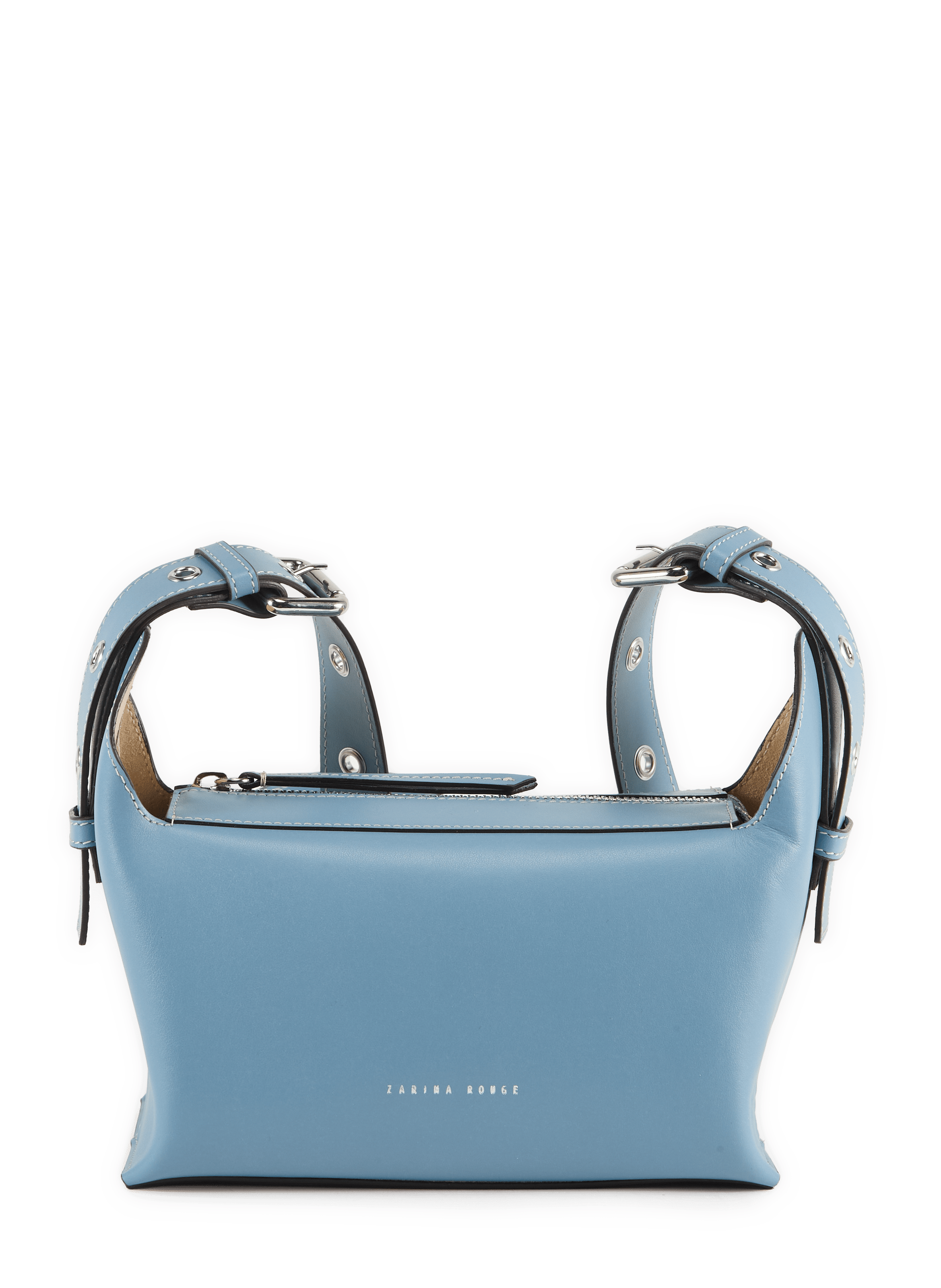 Charlie cow leather handbag ZARINA ROUGE Blue