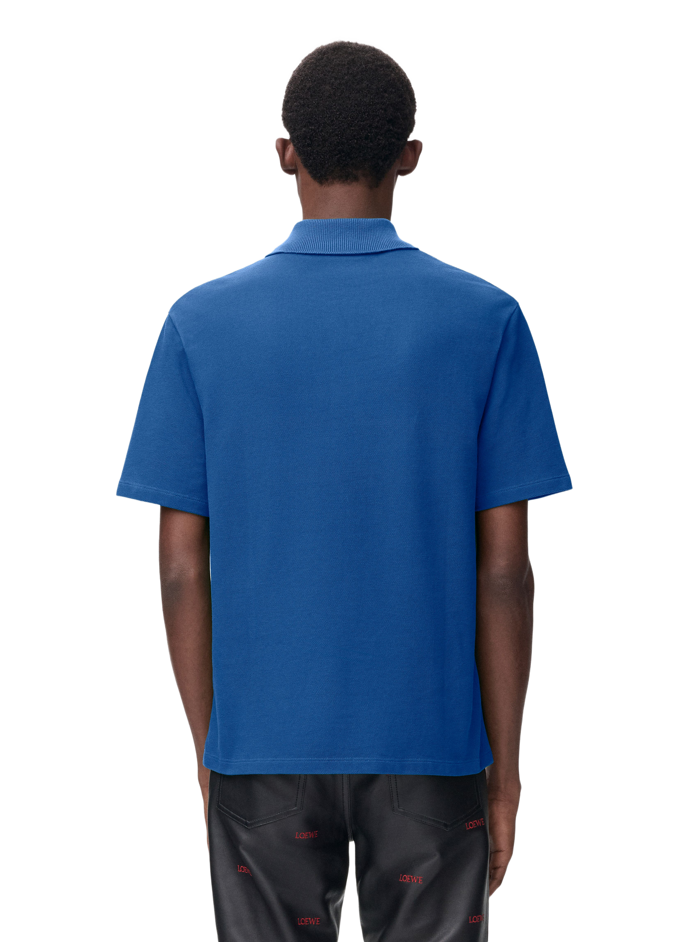 Lightweight cotton piqué polo LOEWE Blue