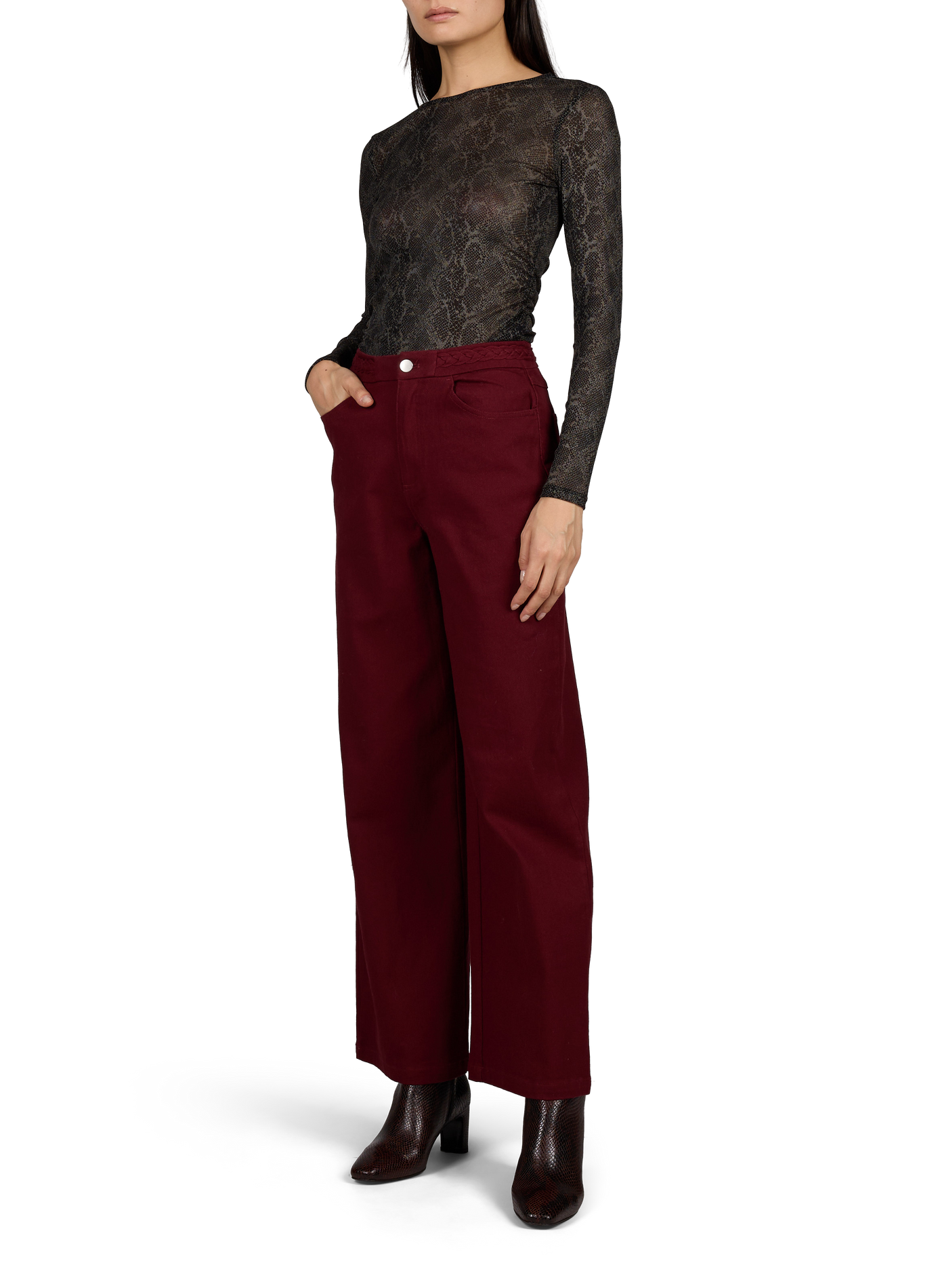 Wide cotton jeans  VILA Red