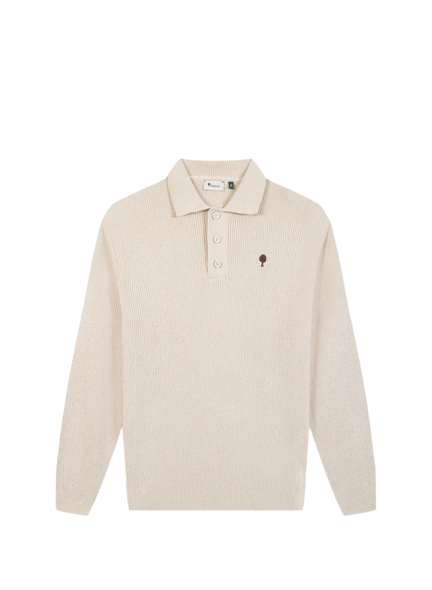 Straight-fit polo-neck jumper FAGUO Beige