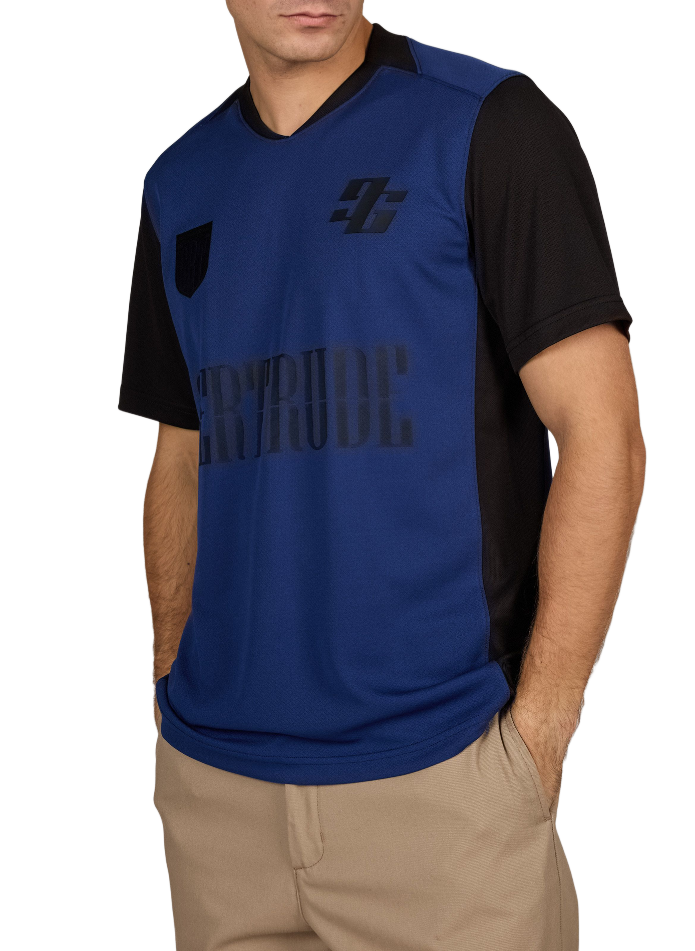 Keyliane T-shirt with contrast collar GERTRUDE Blue