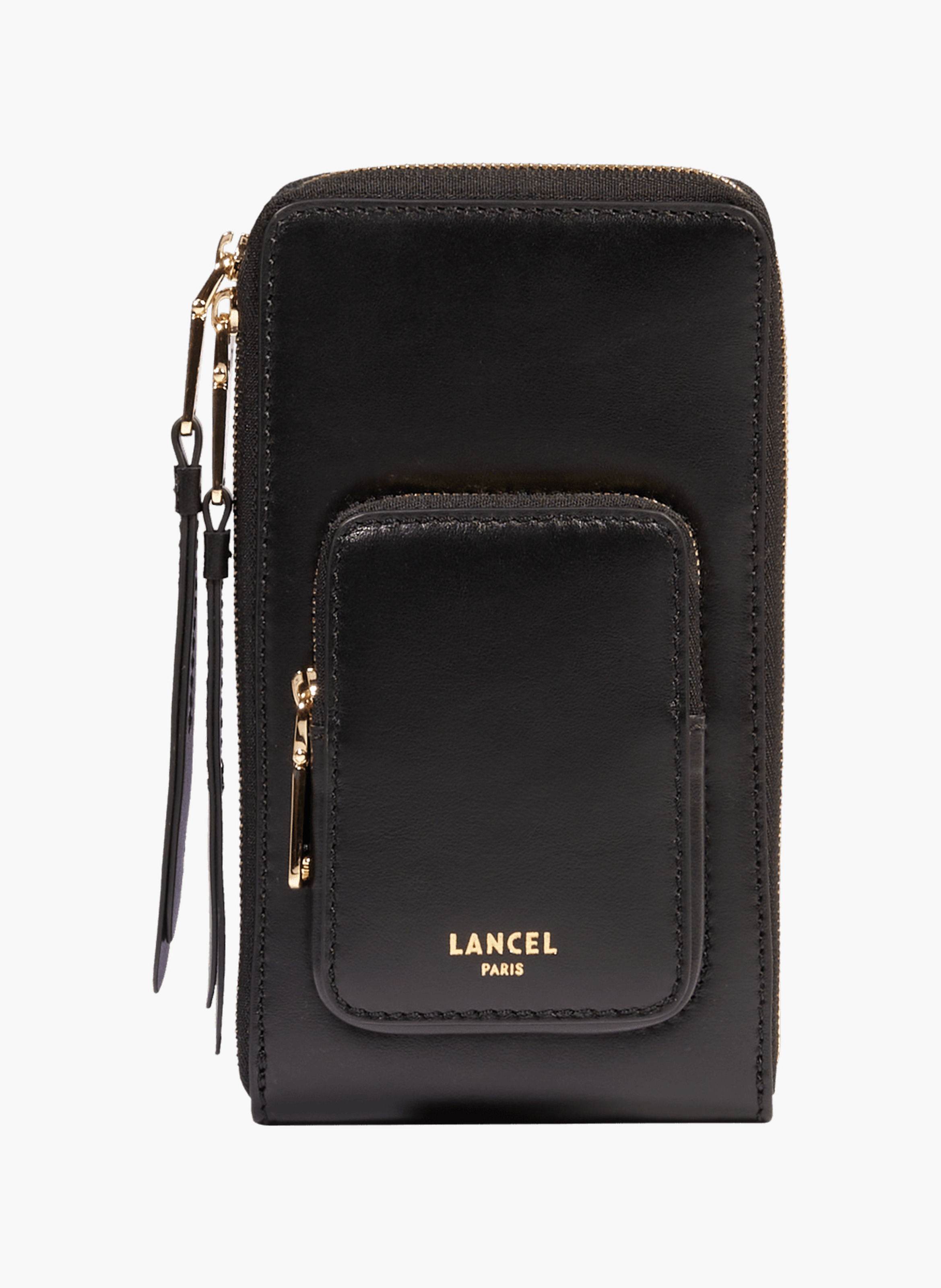 Mini sac vertical zippé avec poche origami de lancel en cuir LANCEL Noir