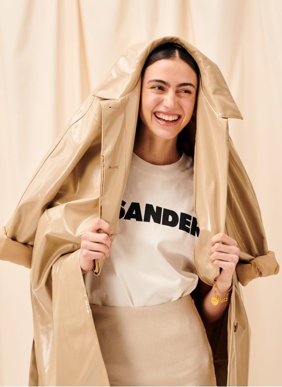 T-shirt oversize en coton Beige by JIL SANDER JIL SANDER T-shirt oversize en coton Beige