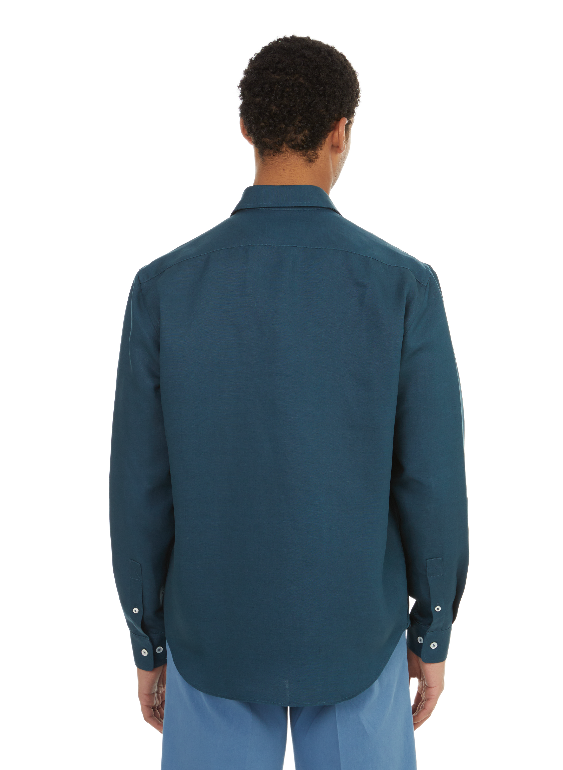 Bara linen and lyocell shirt EDITIONS 102 Blue