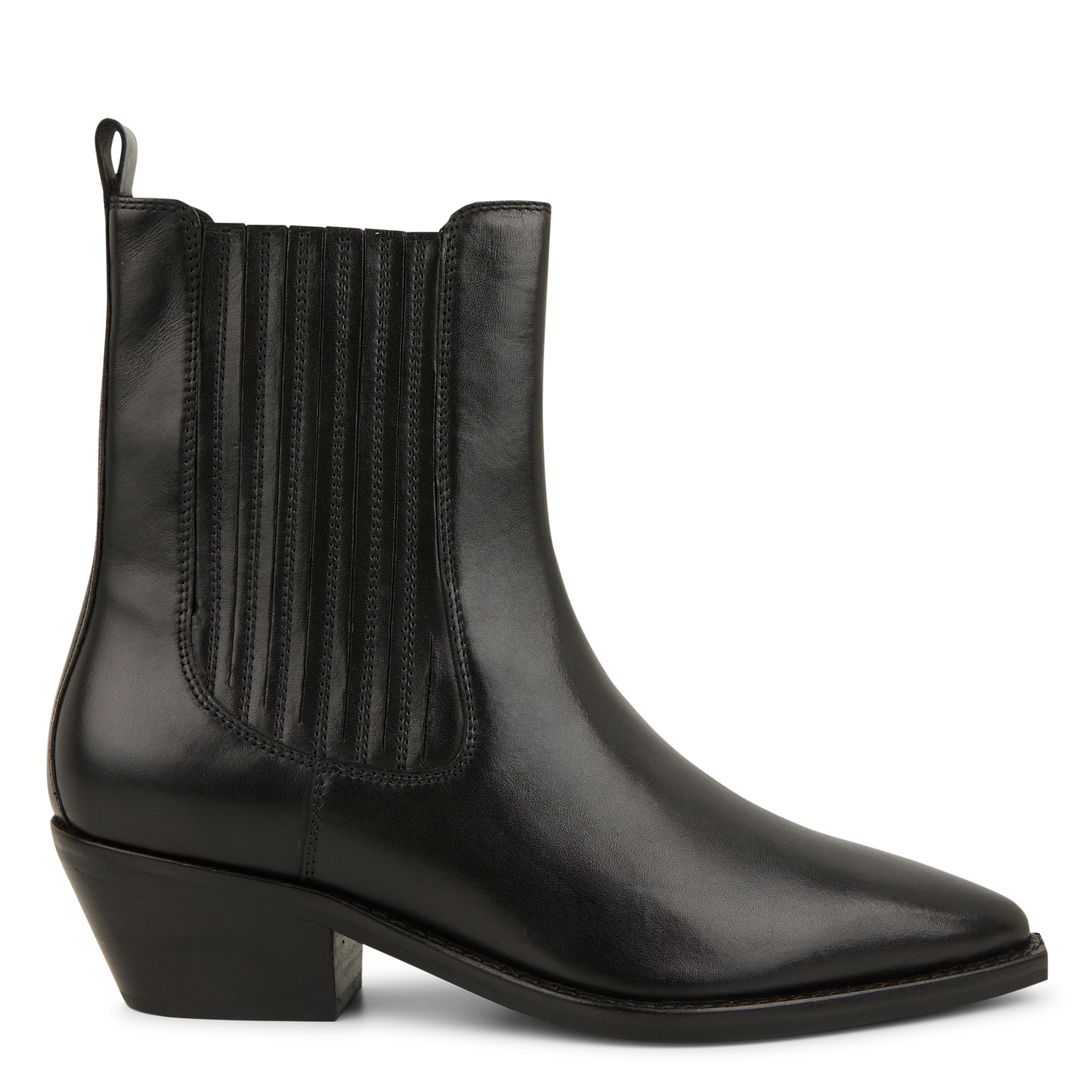 IKKS Boots santiags à talons en cuir Noir