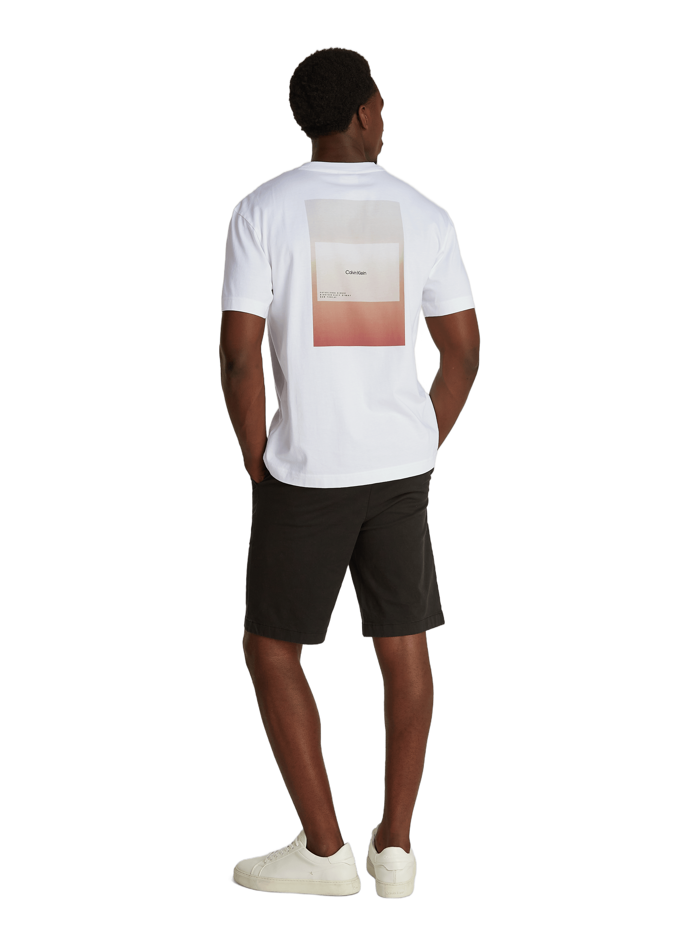 T-shirt imprimé en coton CALVIN KLEIN Blanc