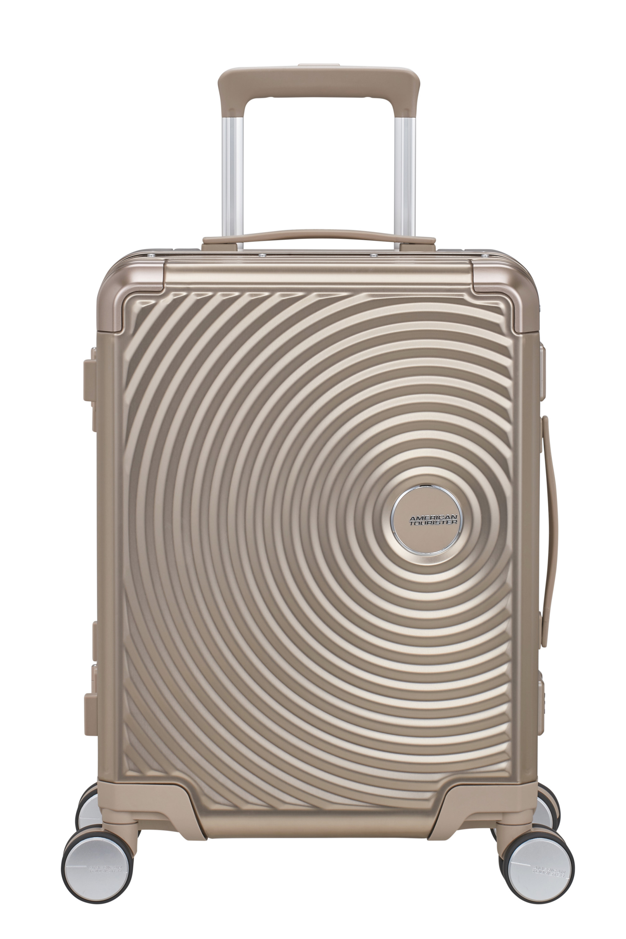 AMERICAN TOURISTER Soundbox alu valise 4 roues taille s Doré