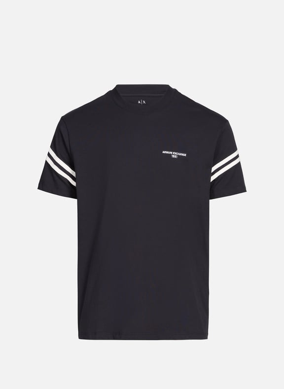 Classic Cotton T-Shirt Blue by ARMANI EXCHANGE ARMANI EXCHANGE Classic Cotton T-Shirt Blue