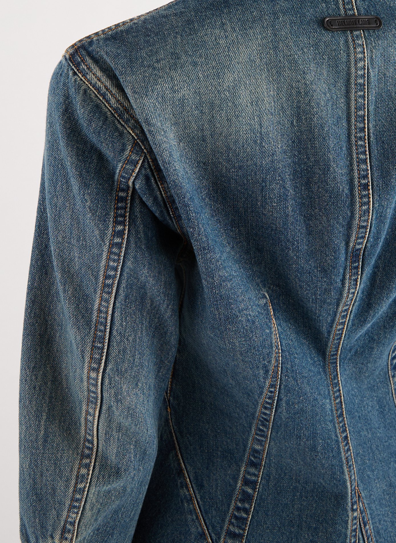 Cotton denim bustier shirt HELMUT LANG Blue